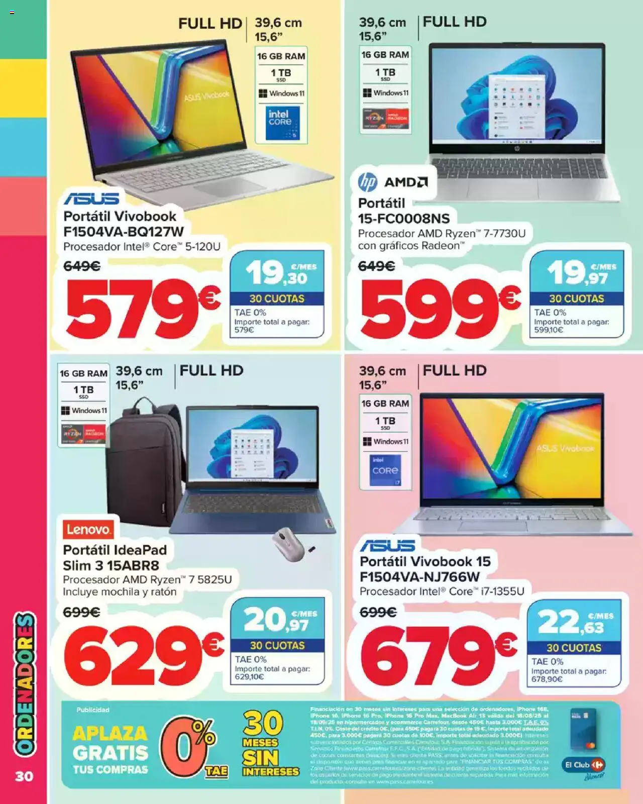 Carrefour Vuelta al Cole │ válido desde el 18.08.2025 | Página: 30 | Productos: Mochila, Iphone