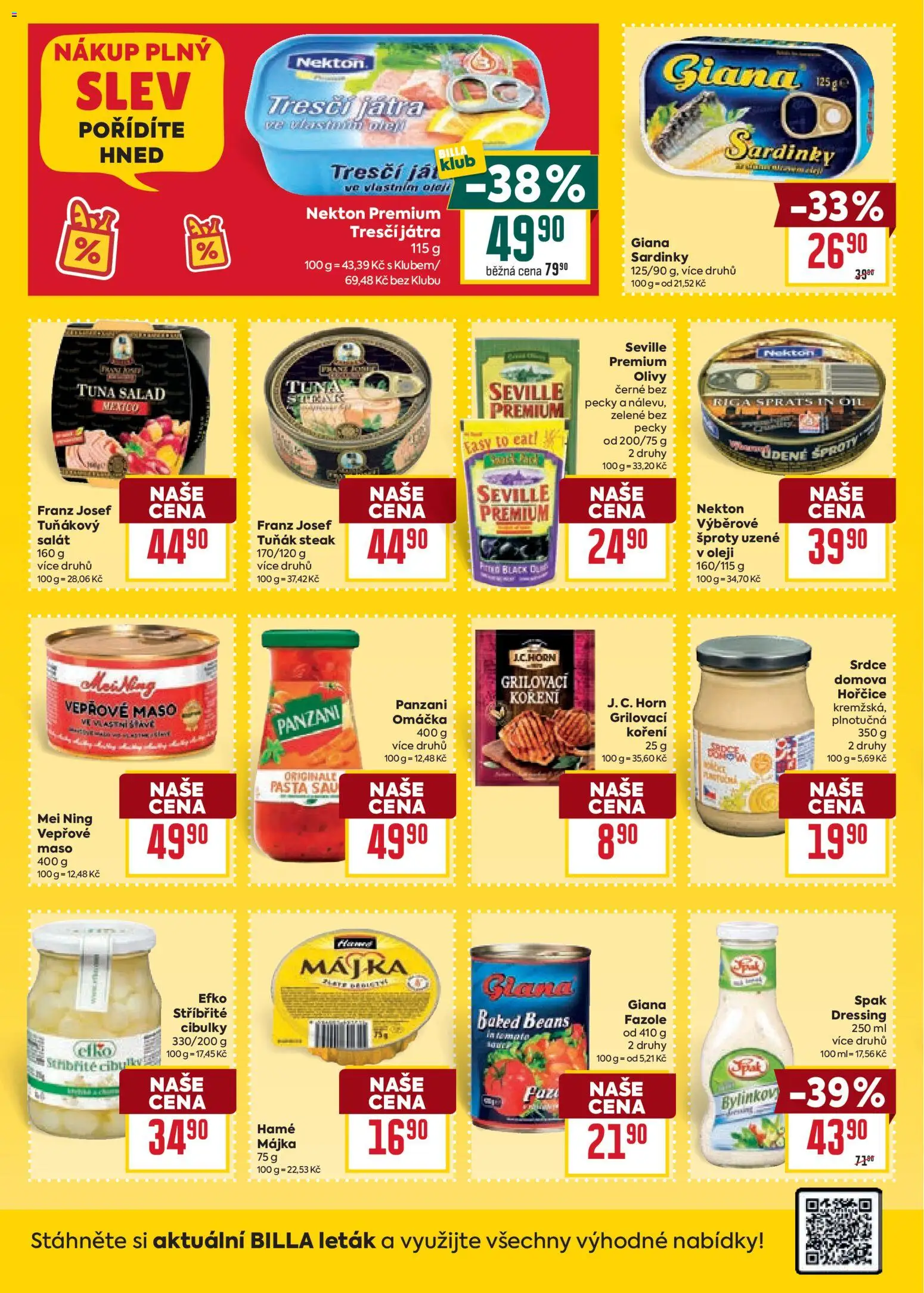 Billa Velký leták od 21.01.2026 | Strana: 26 | Produkty: Tuňák, Salát, Koření, Hořčice