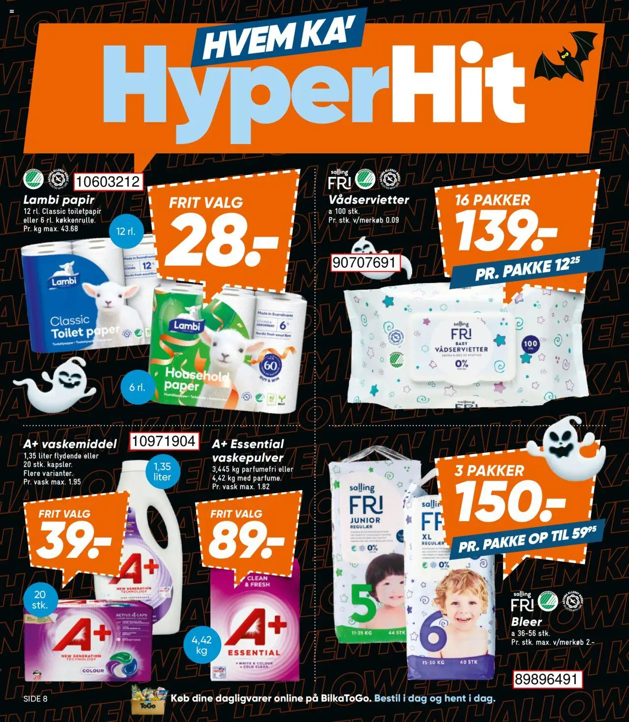Bilka tilbudsavis – gyldig fra 17.10.2025 | Side: 8 | Produkter: Vaskepulver, Toilet, Caps