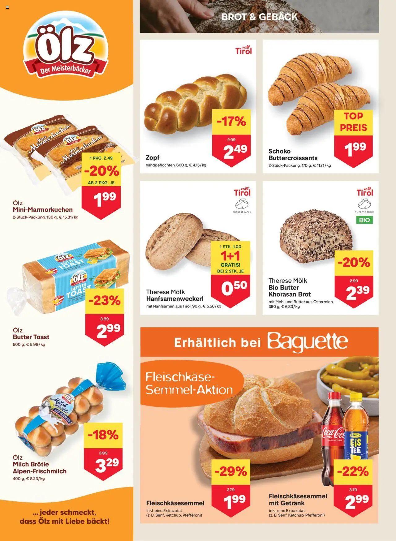 MPREIS Absam gültig ab 09.10.2025 | Seite: 4 | Produkte: Jääkaappipakastin, Milch, Butter, Brot