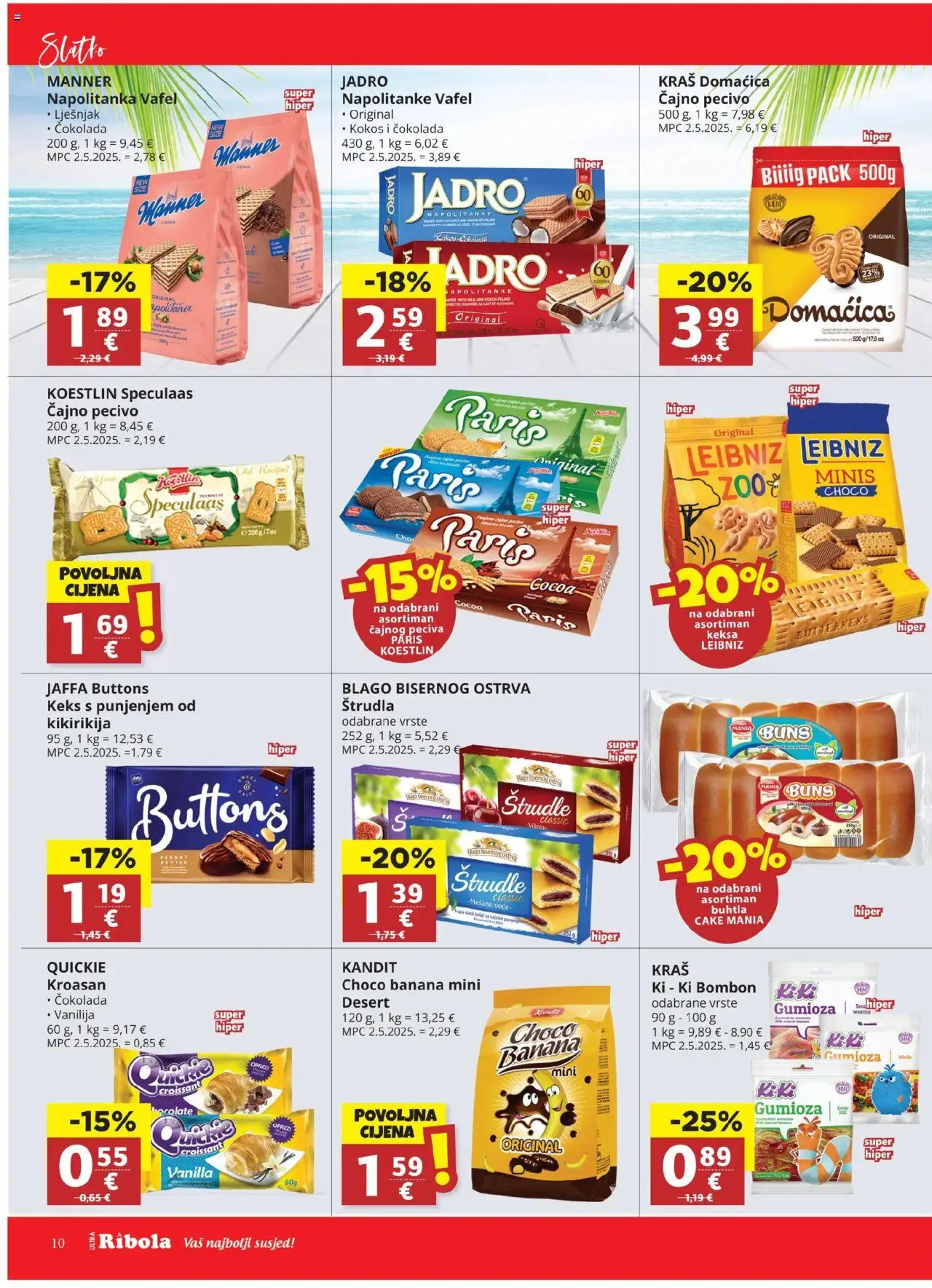 Ribola katalog | vrijedi od 06.08.2025 | Stranica: 10 | Proizvodi: Keks, Lješnjak, Napolitanke, Pecivo