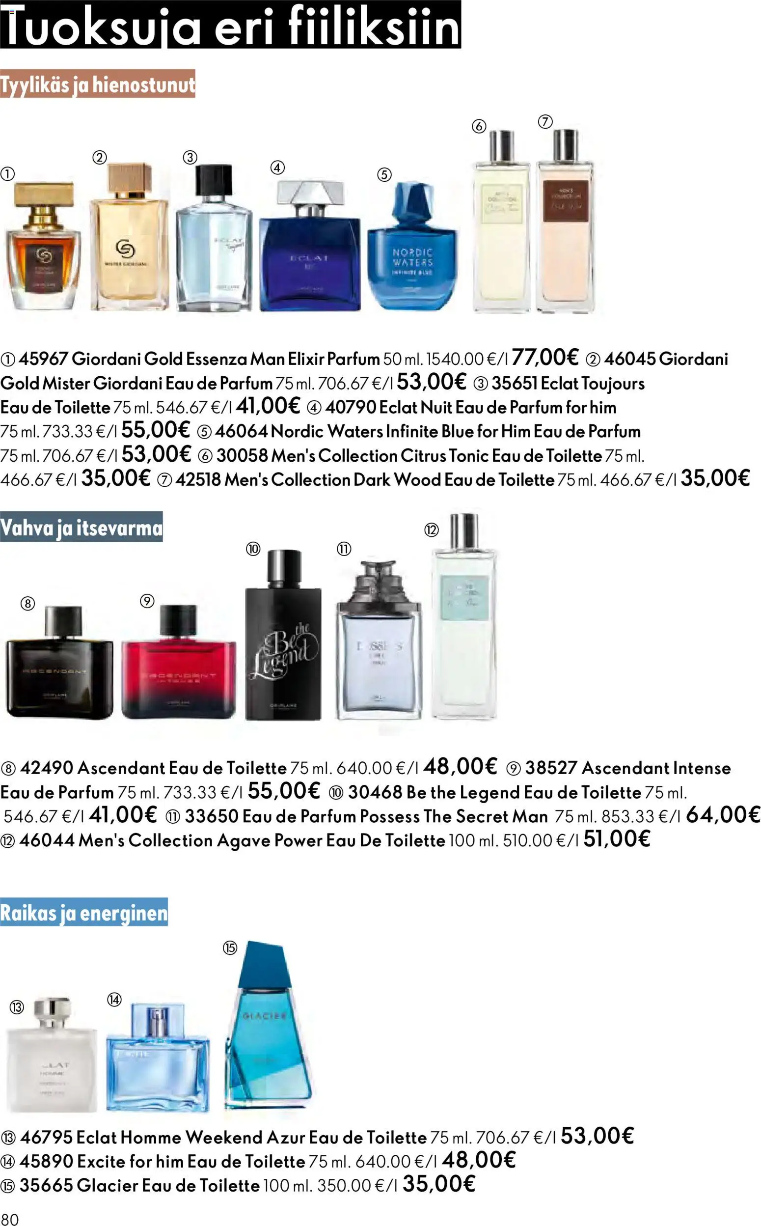 Oriflame - Esite 01 – voimassa 31.12.2025 alkaen | Sivu: 80 | Tuotteet: Eau de toilette