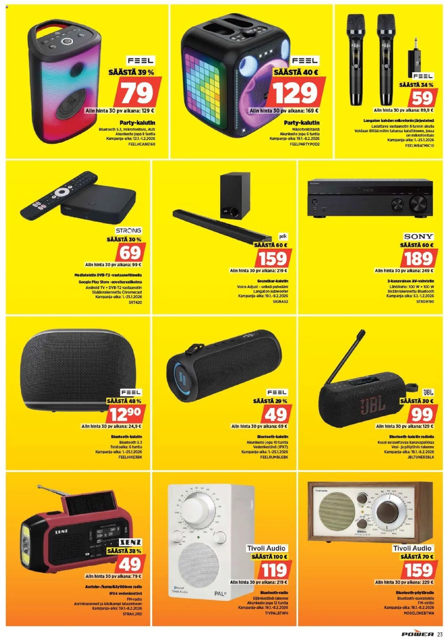 Power - POWER HINTAAN Viikon mainoslehti – voimassa 01.12.2026 alkaen | Sivu: 26 | Tuotteet: Audio, TV, Radio