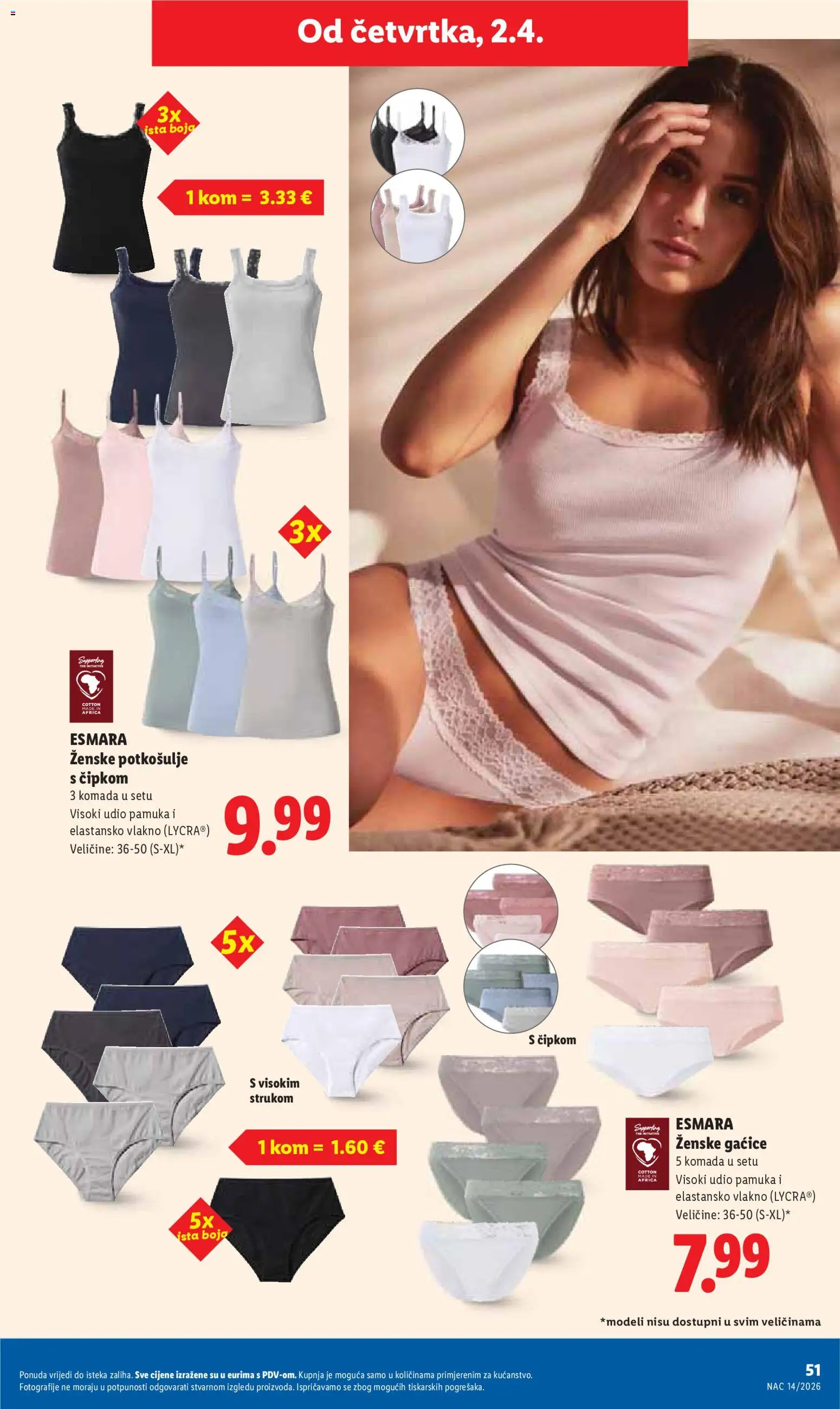 Lidl katalog | vrijedi od 30.03.2026 | Stranica: 51 | Proizvodi: Gaćice