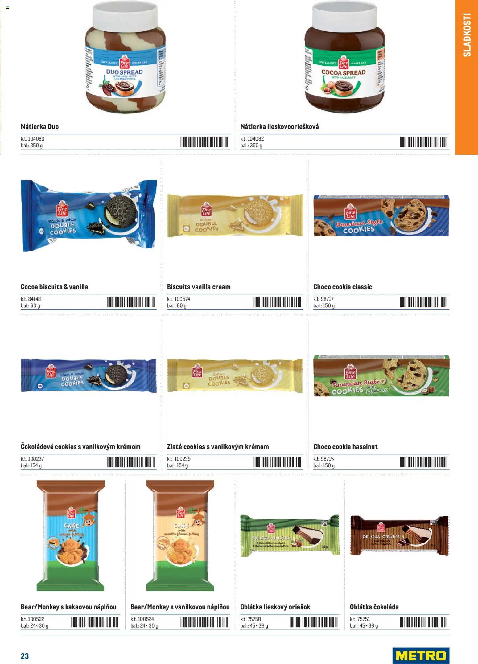 Nové Metro akcie – leták je platný od 05.12.2025 | Strana: 23 | Produkty: Čokoláda