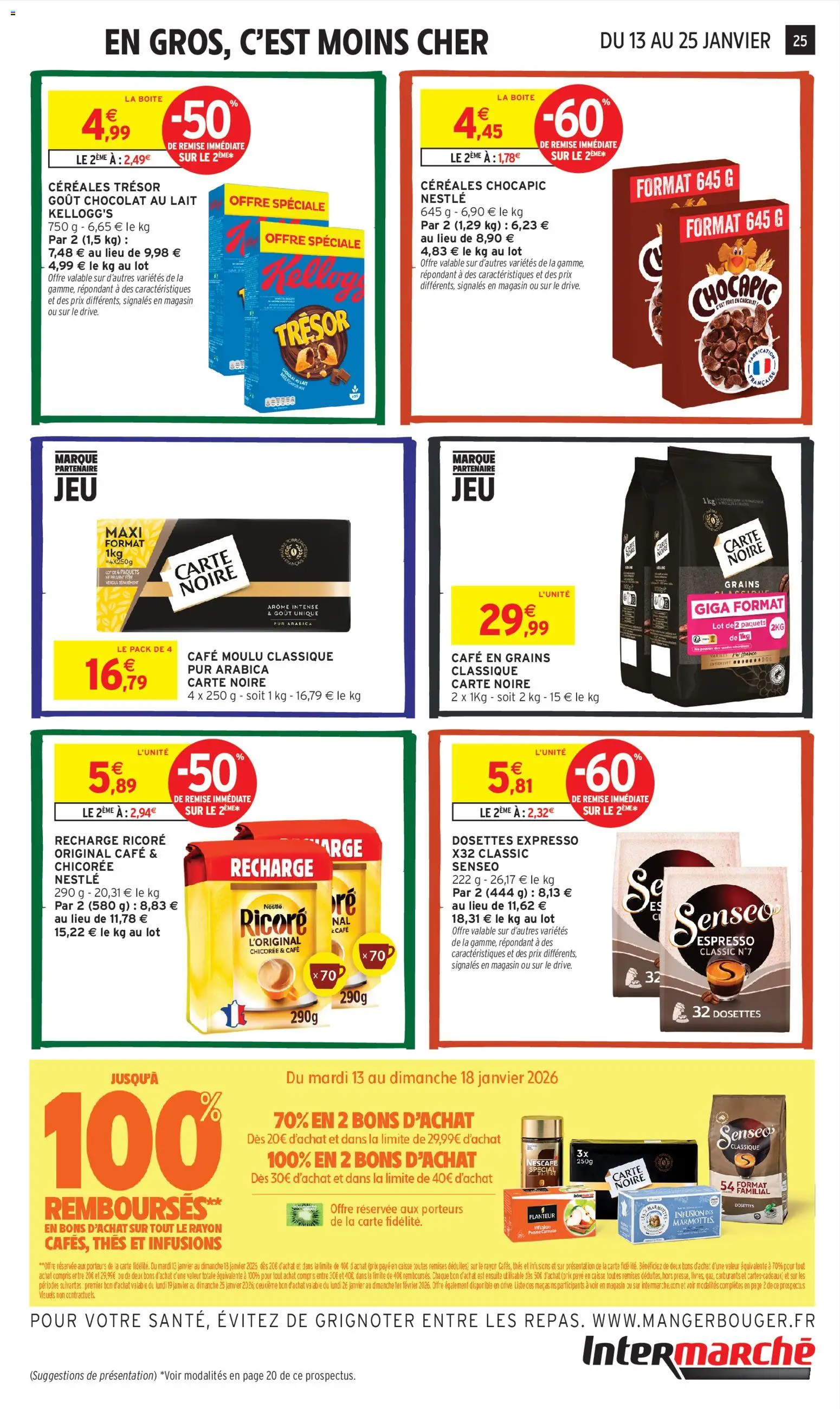 {H1} | Page: 25 | Produits: Senseo, Ricoré, Café en grains, Céréales