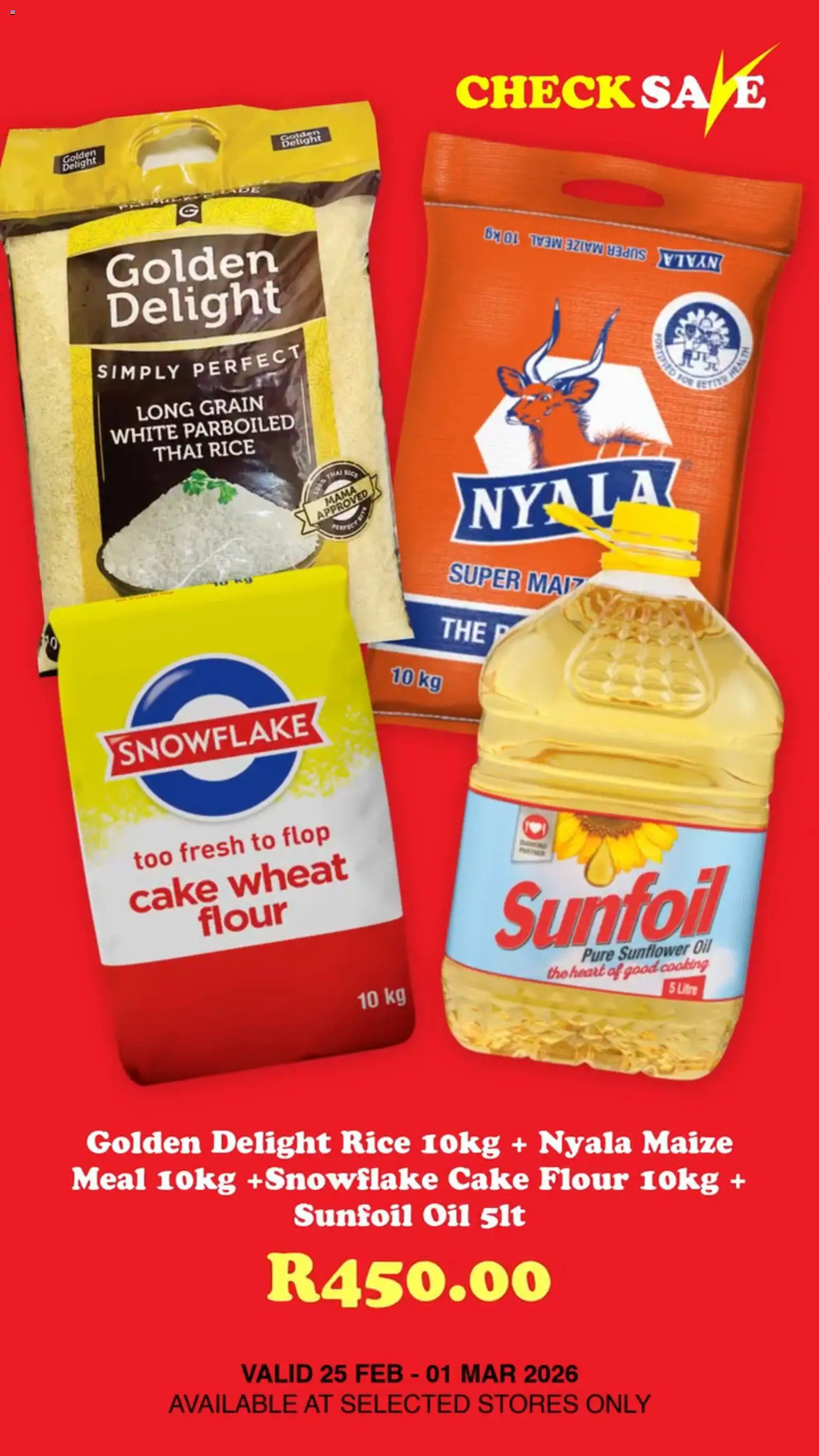 New Check Save catalogue – valid from 26.02.2026 | Page: 15 | Products: Cake, Flour, Oil, Rice