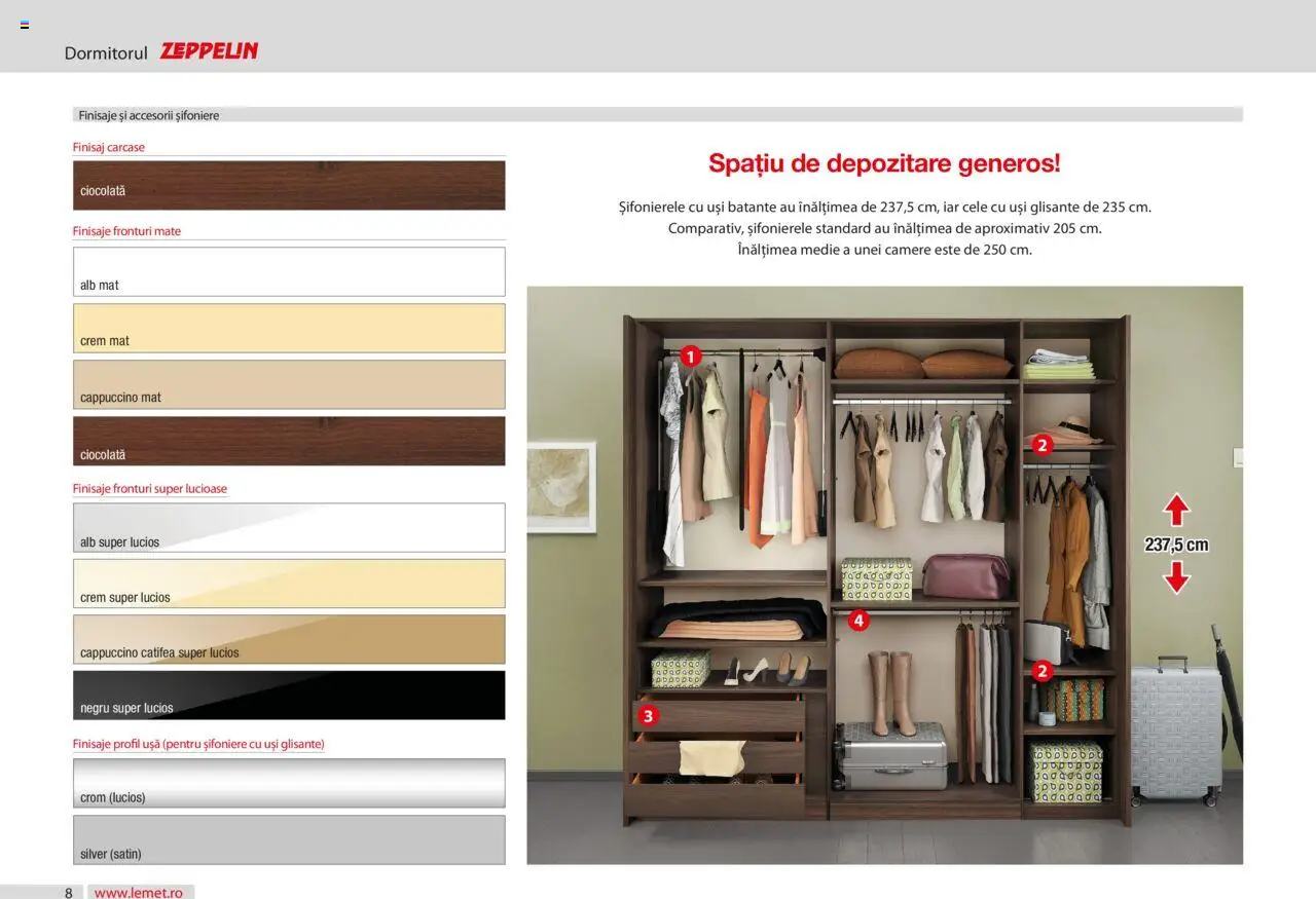 Lem’s catalog - Dormitor Zeppelin – valabil de la 17.11.2023 | Pagină: 8 | Produse: Ciocolată, Ușă