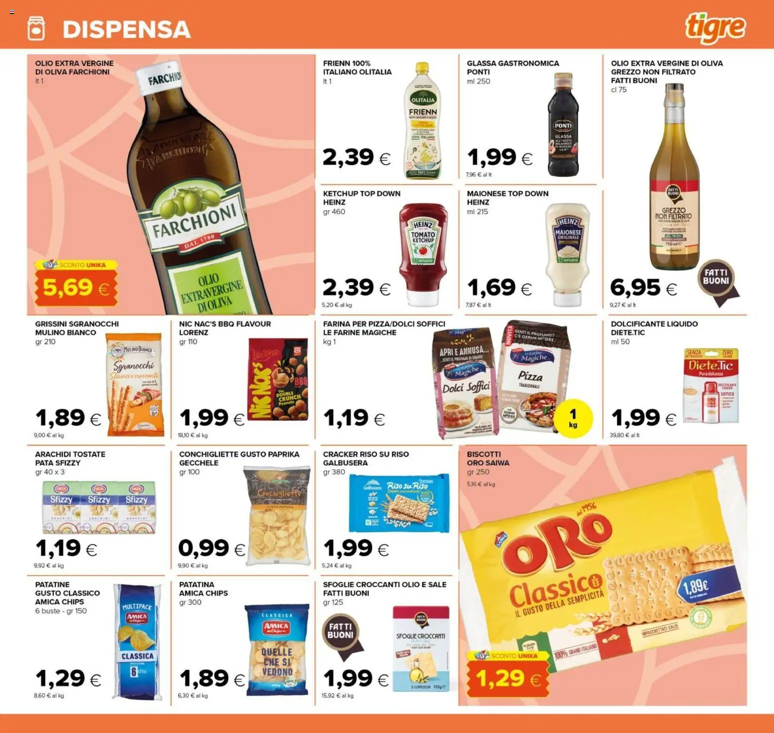 Volantino Tigre del 07.04.2026 | Pagina: 13 | Prodotti: Maionese, Olio extra vergine, Grissini, Glassa