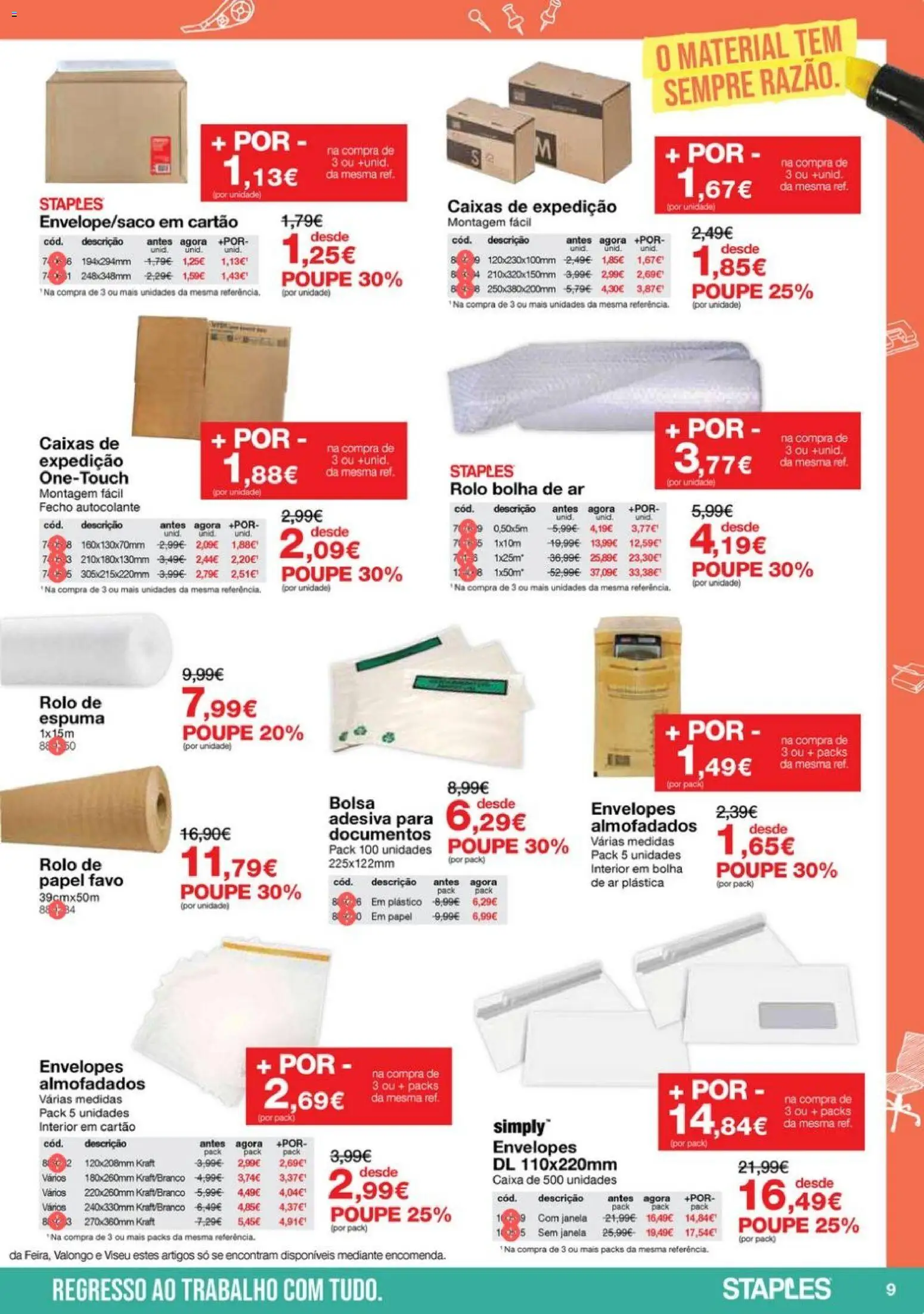 Staples - Folheto Regresso ao Escritório 2026 │ válido de 05.01.2026 | Página: 9 | Produtos: Bolsa, Janela, Caixa