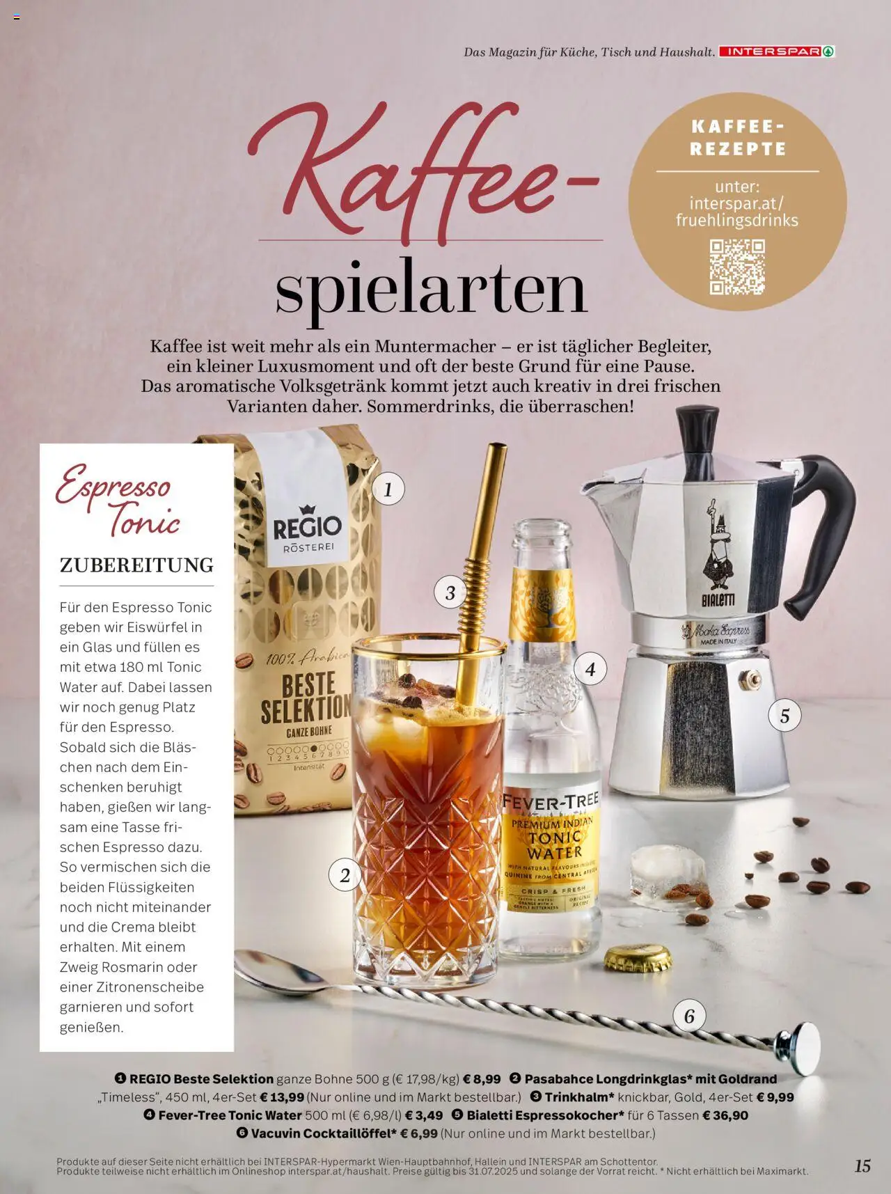 Interspar Mein Zuhause Magazin Frühling 2025 gültig ab 28.04.2025 | Seite: 15 | Produkte: Tisch, Kaffee