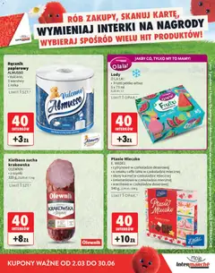 Pogląd oferty "Intermarche gazetka - Interki" - ważna od 02.03.2026 | Strona: 23 | Produkty: Kiełbasa, Arbuz, Lody, Ręcznik papierowy