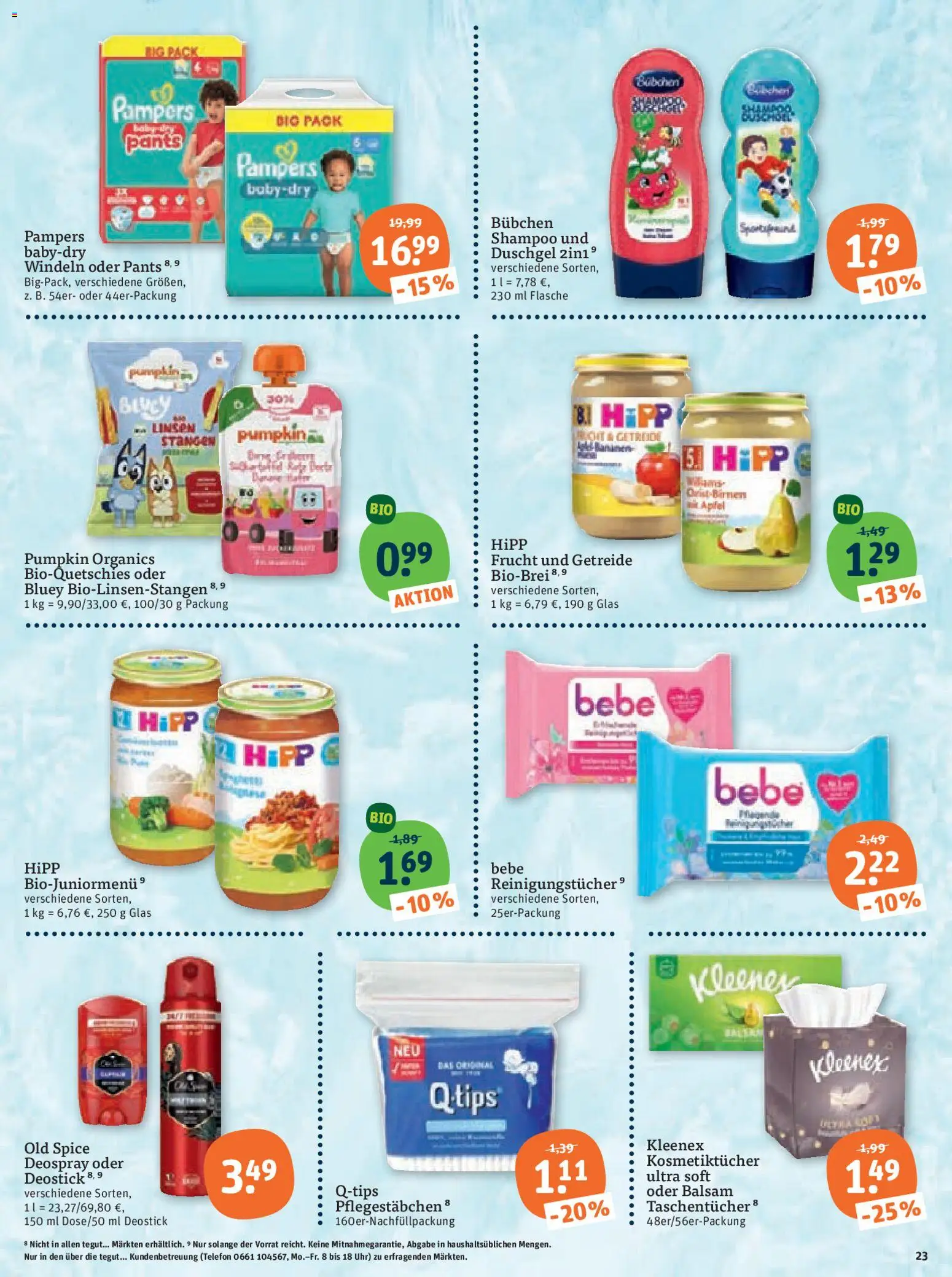 Tegut Prospekt 	 – gültig ab 10.04.2026 | Seite: 25 | Produkte: Pampers, Äpfel, Shampoo, Duschgel