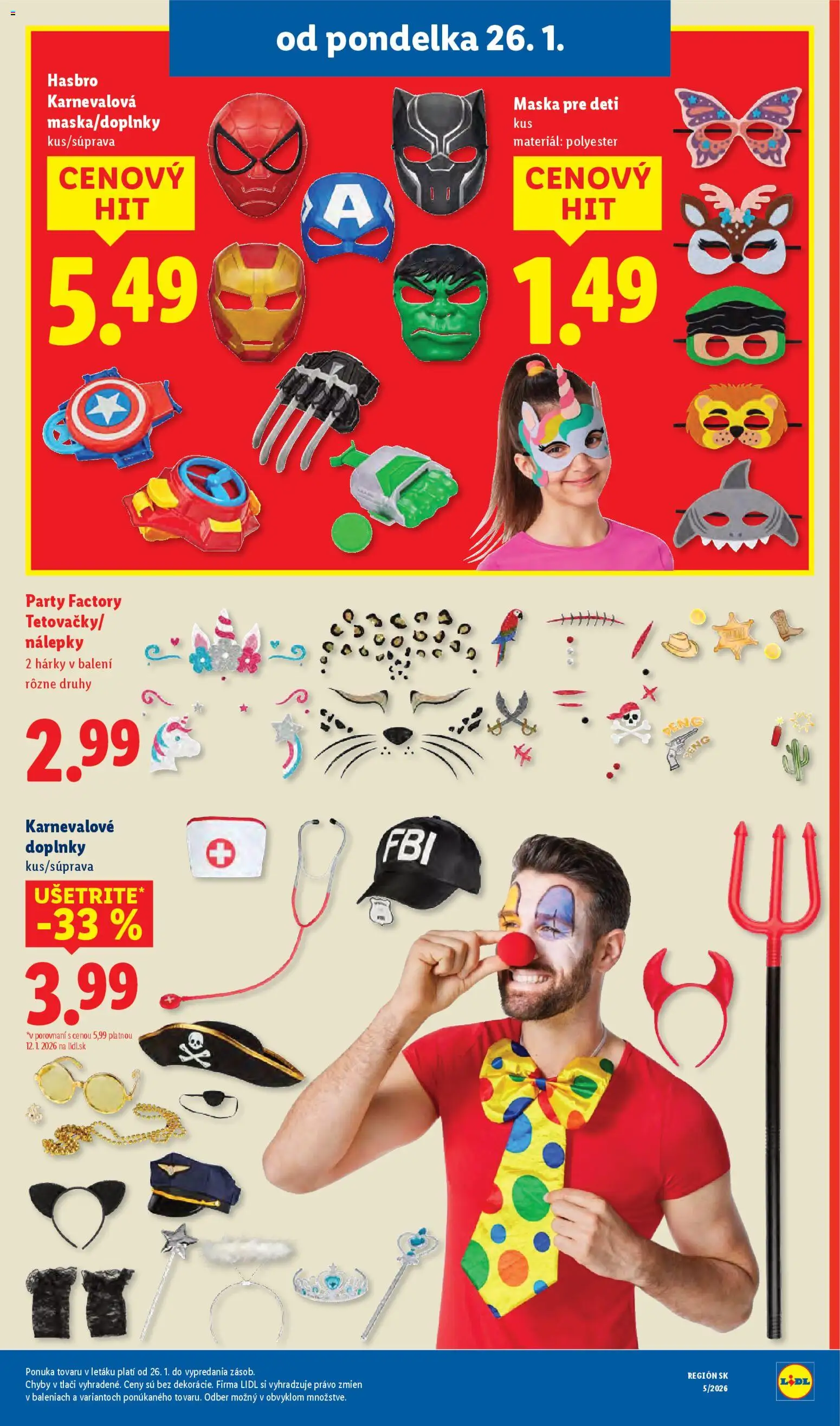 Nové Lidl akcie – leták je platný od 26.01.2026 | Strana: 57 | Produkty: Maska