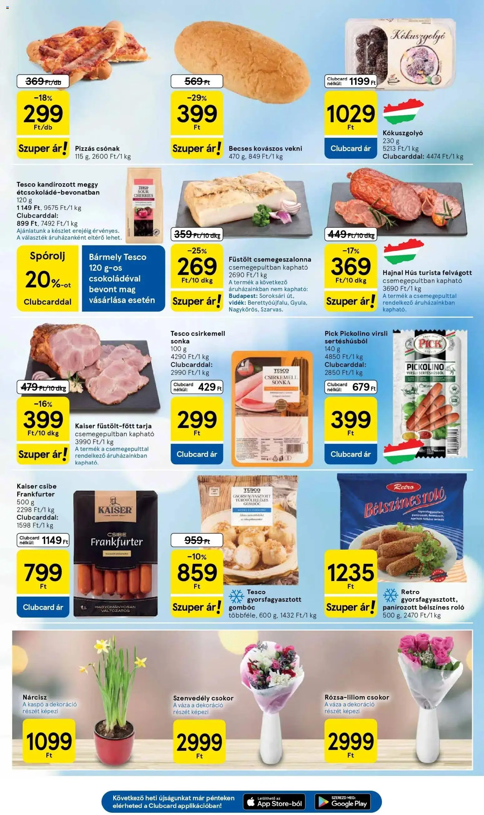 Tesco akciós ujság - amely érvényes a következő dátumtól: 26.02.2026 | Oldal: 3 | Termékek: Hús, Váza, Kaspó, Csirkemell