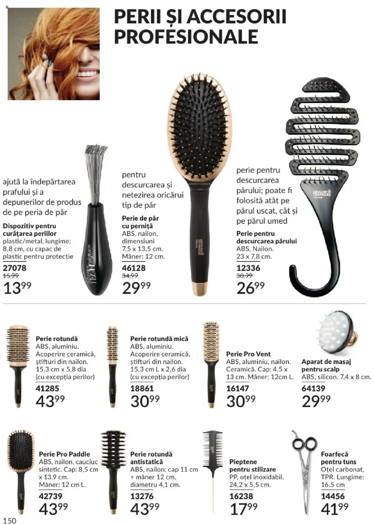 Catalog Avon - 08 2025 – valabil de la 01.08.2025 | Pagină: 150 | Produse: Perie de păr, Pieptene, Mâner, Perie