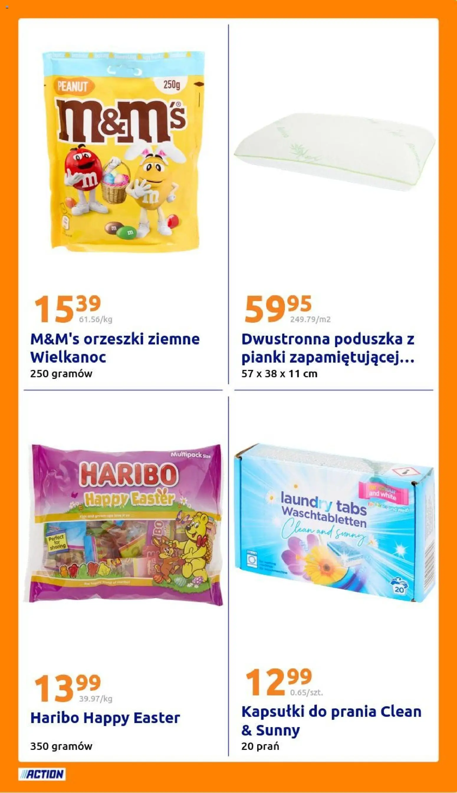 Action gazetka od 04.03.2026 | Strona: 29 | Produkty: M&M's, Poduszka, Orzeszki ziemne, Kapsułki do prania