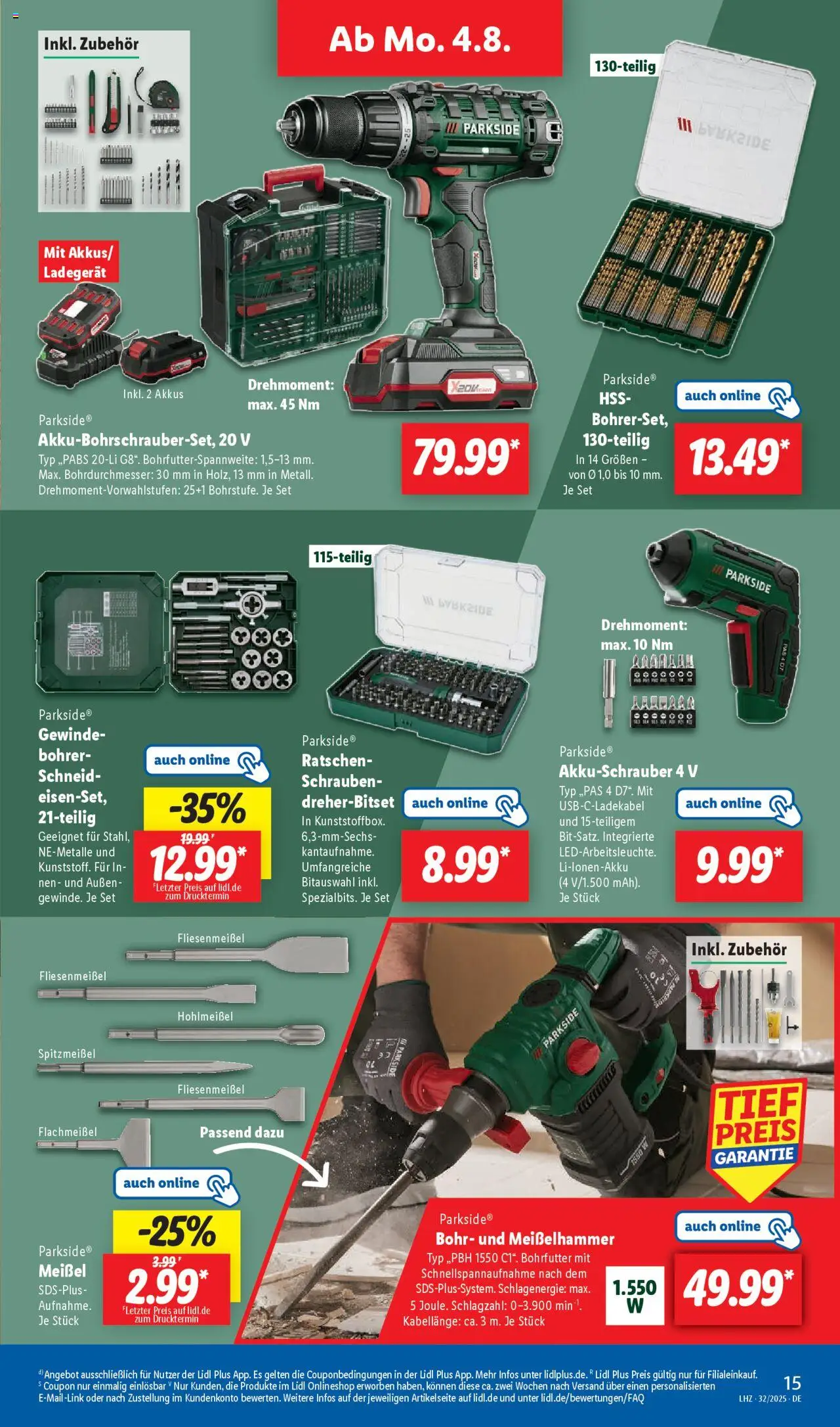 Lidl Prospekt Gundelsheim - gültig ab dem 04.08.2025 | Seite: 23 | Produkte: Akkuschrauber, Ladegerät