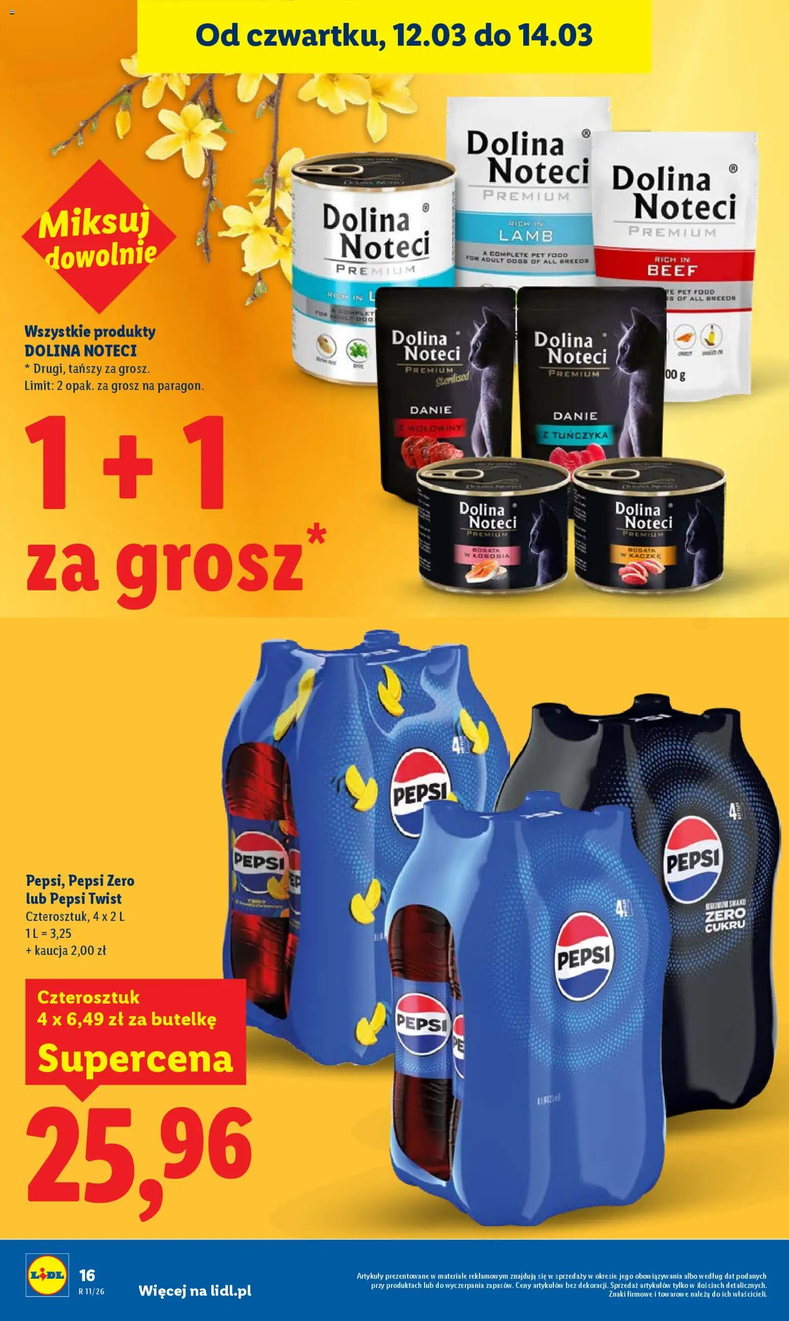 Lidl Polsko leták od 12.03.2026 | Strana: 16 | Produkty: Pepsi, Pepsi Zero