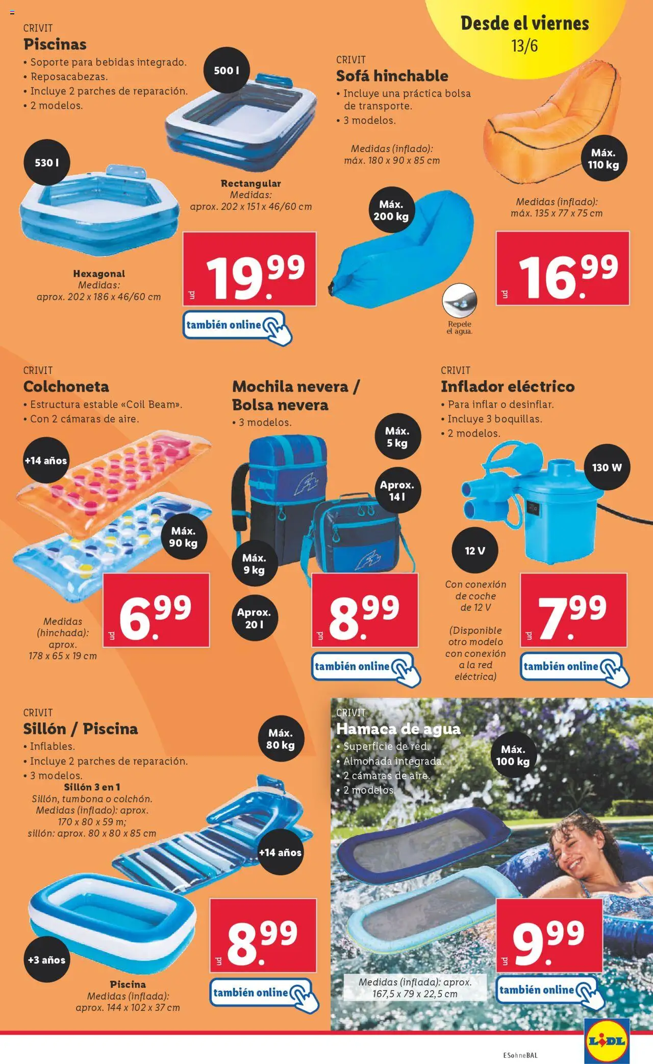 Lidl catálogo MAD │ válido desde el 09.06.2025 | Página: 49 | Productos: Mochila, Bolsa, Tumbona, Nevera