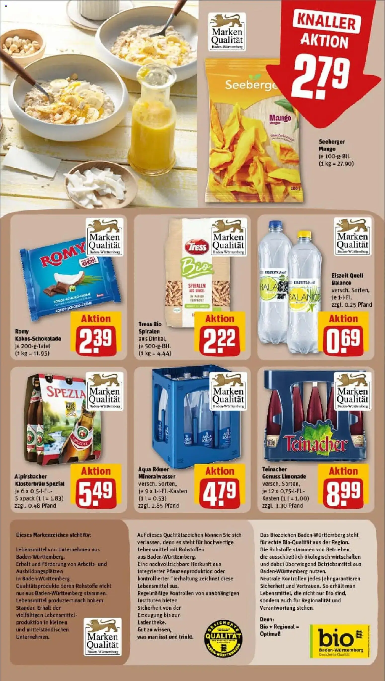 Rewe prospekt Stuttgart	 – gültig ab 10.11.2025 | Seite: 17 | Produkte: Limonade, Mineralwasser, Mango, Pasta