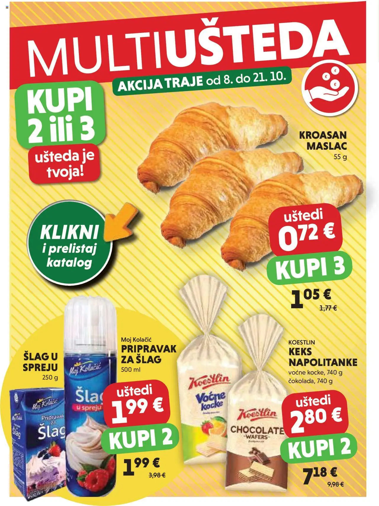 Studenac katalog | vrijedi od 15.10.2025 | Stranica: 2 | Proizvodi: Maslac, Keks, Napolitanke, Šlag