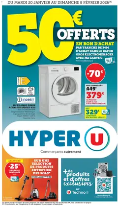 Hyper U - Prévisualisation de Hyper U Arts ménagers valide à partir de 20.01.2026