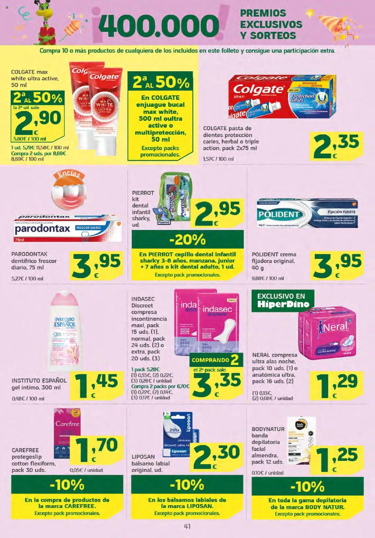 HiperDino folleto │ válido desde el 25.09.2025 | Página: 41 | Productos: Cepillo, Enjuague bucal, Pasta, Crema