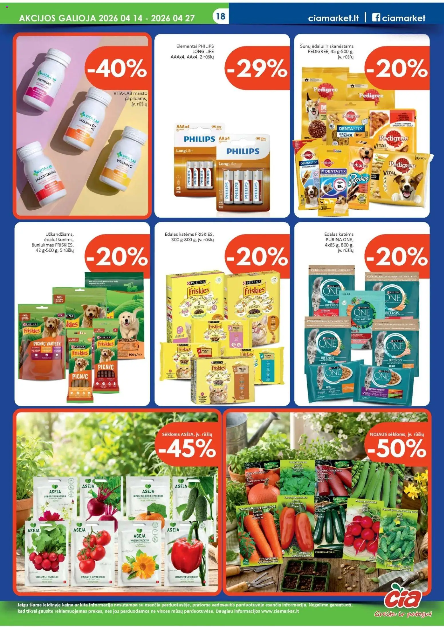 ČIA MARKET akcijos nuo 14.04.2026 | Puslapis: 18 | Prekių: Morkos