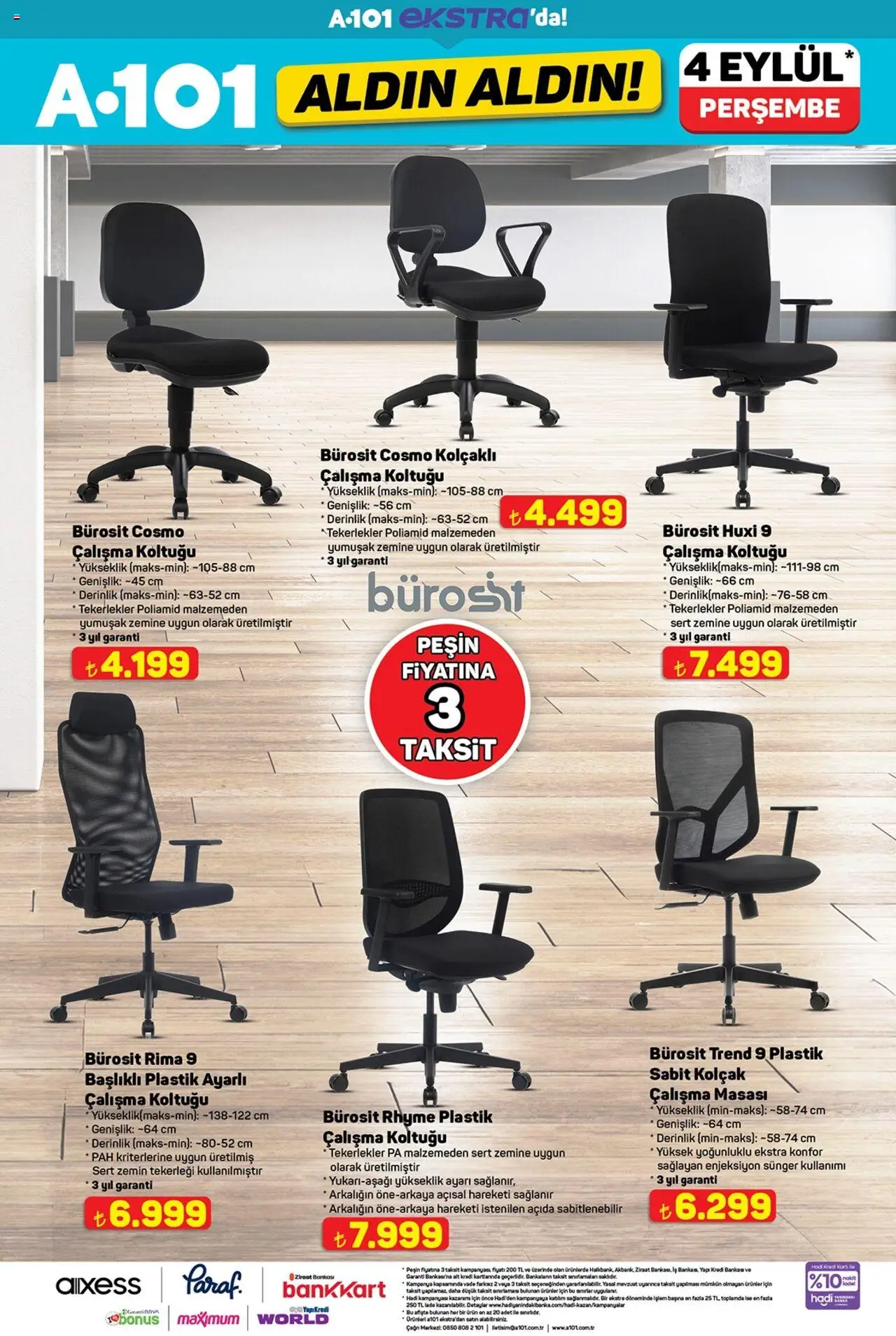 A101 Katalog Aldın Aldın - 04.09.2025 tarihinden itibaren geçerlidir | Sayfa: 26 | Ürünler: Çalışma masası