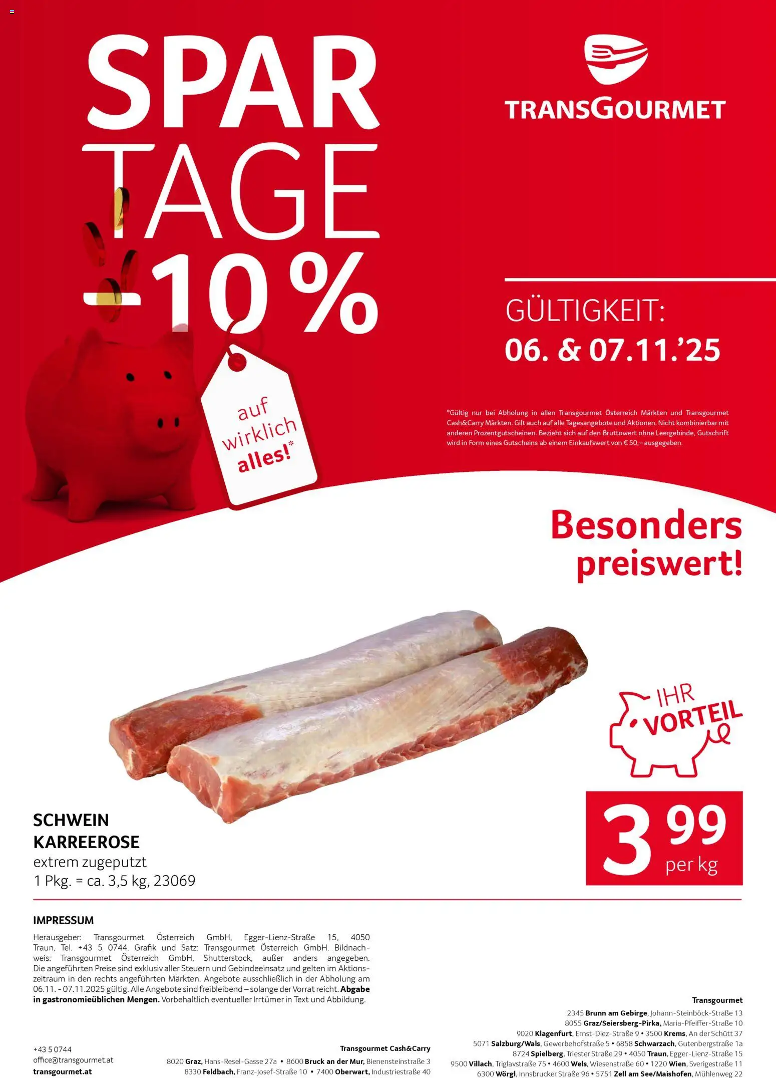 Transgourmet Spartage gültig ab 06.11.2025 | Seite: 1