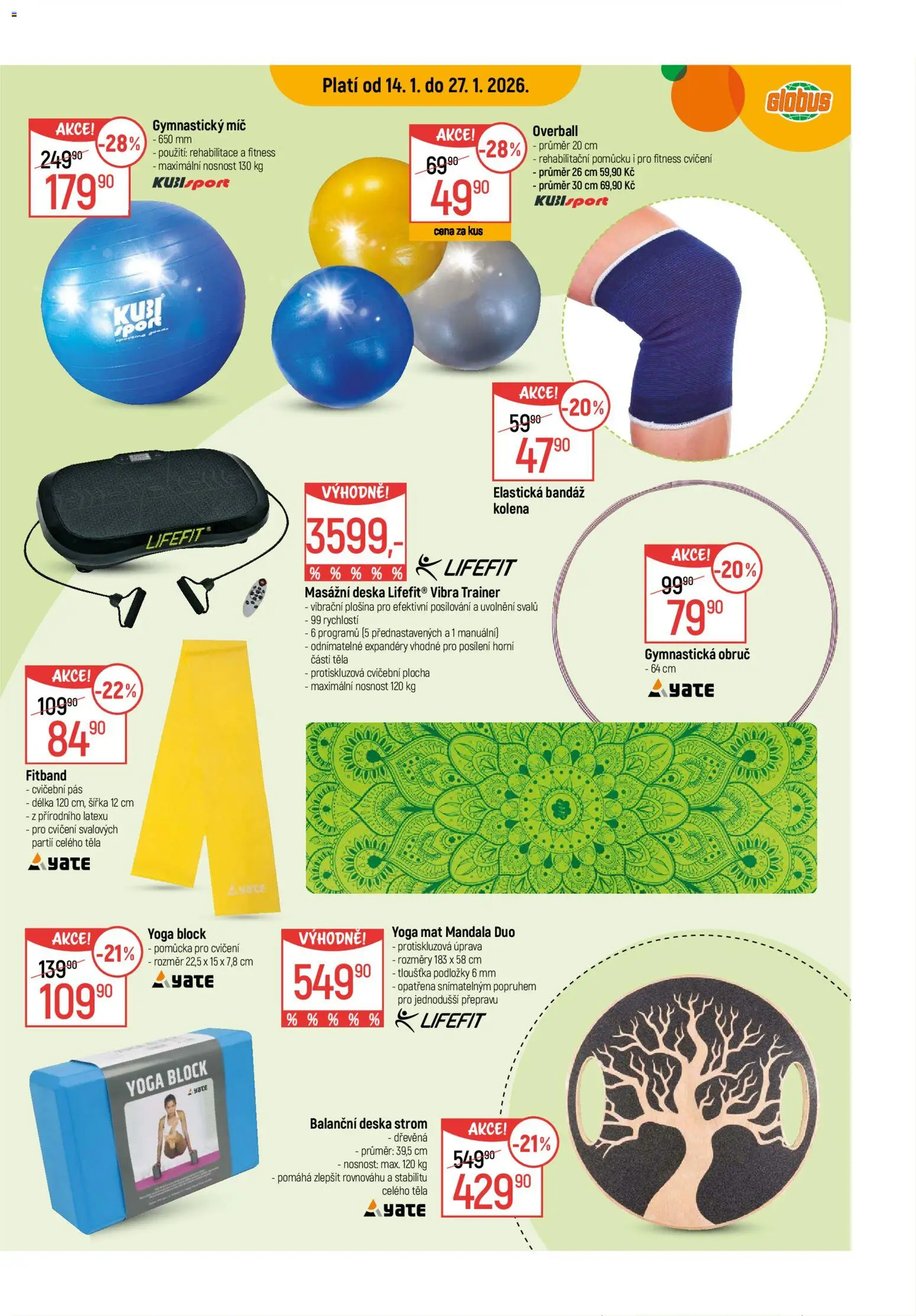 Globus leták - Praha-Štěrboholy od 14.01.2026 | Strana: 16 | Produkty: Globus, Gymnastický míč, Vibrační plošina