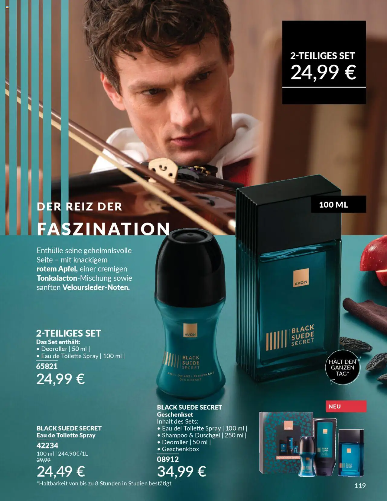 AVON Katalog Oktober 2025 – gültig ab 01.10.2025 | Seite: 121 | Produkte: Eau de Toilette, Shampoo, Duschgel, Deodorant