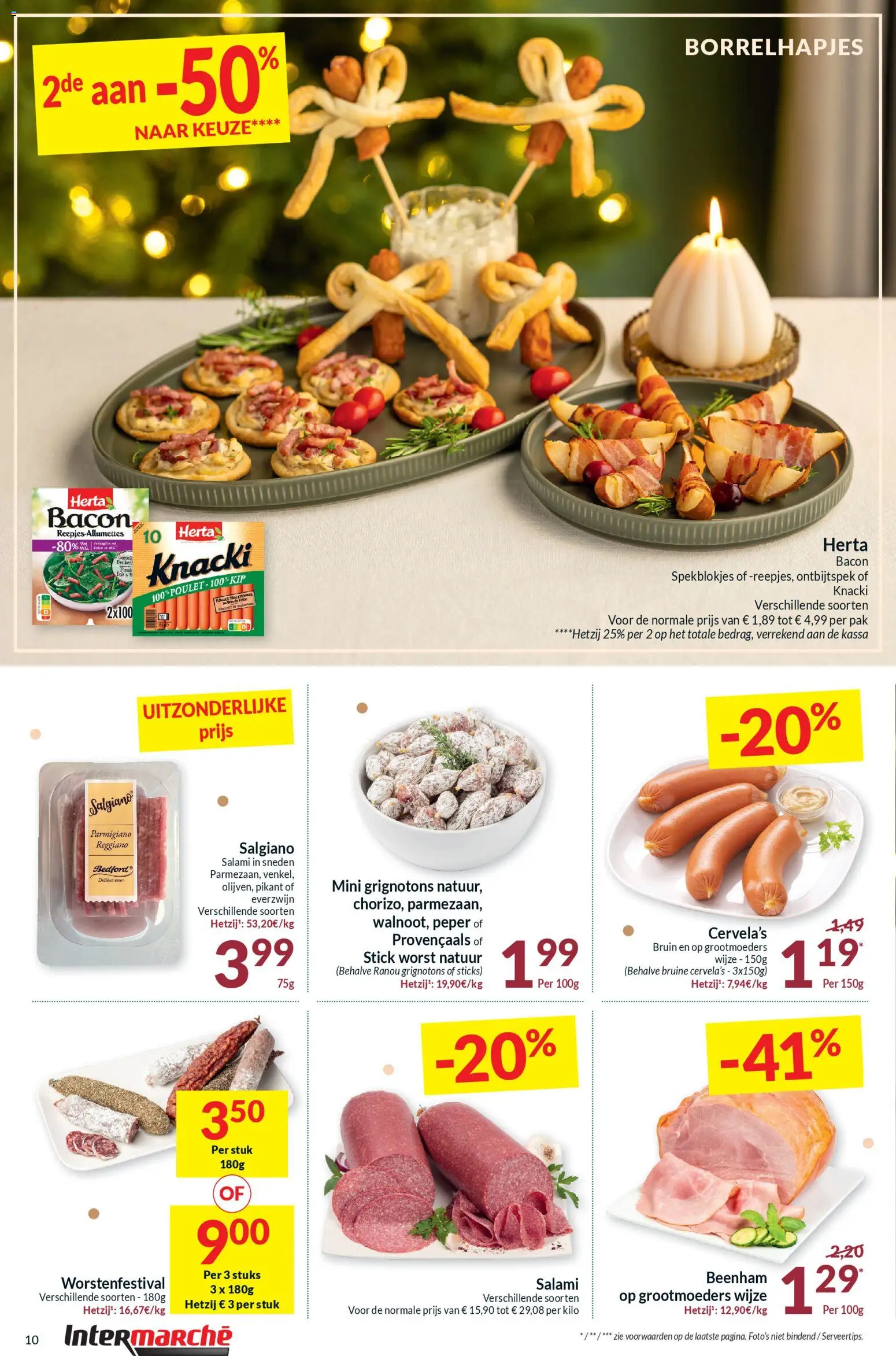 {H1} | Pagina: 10 | Producten: Bacon, Kip, Peper, Salami