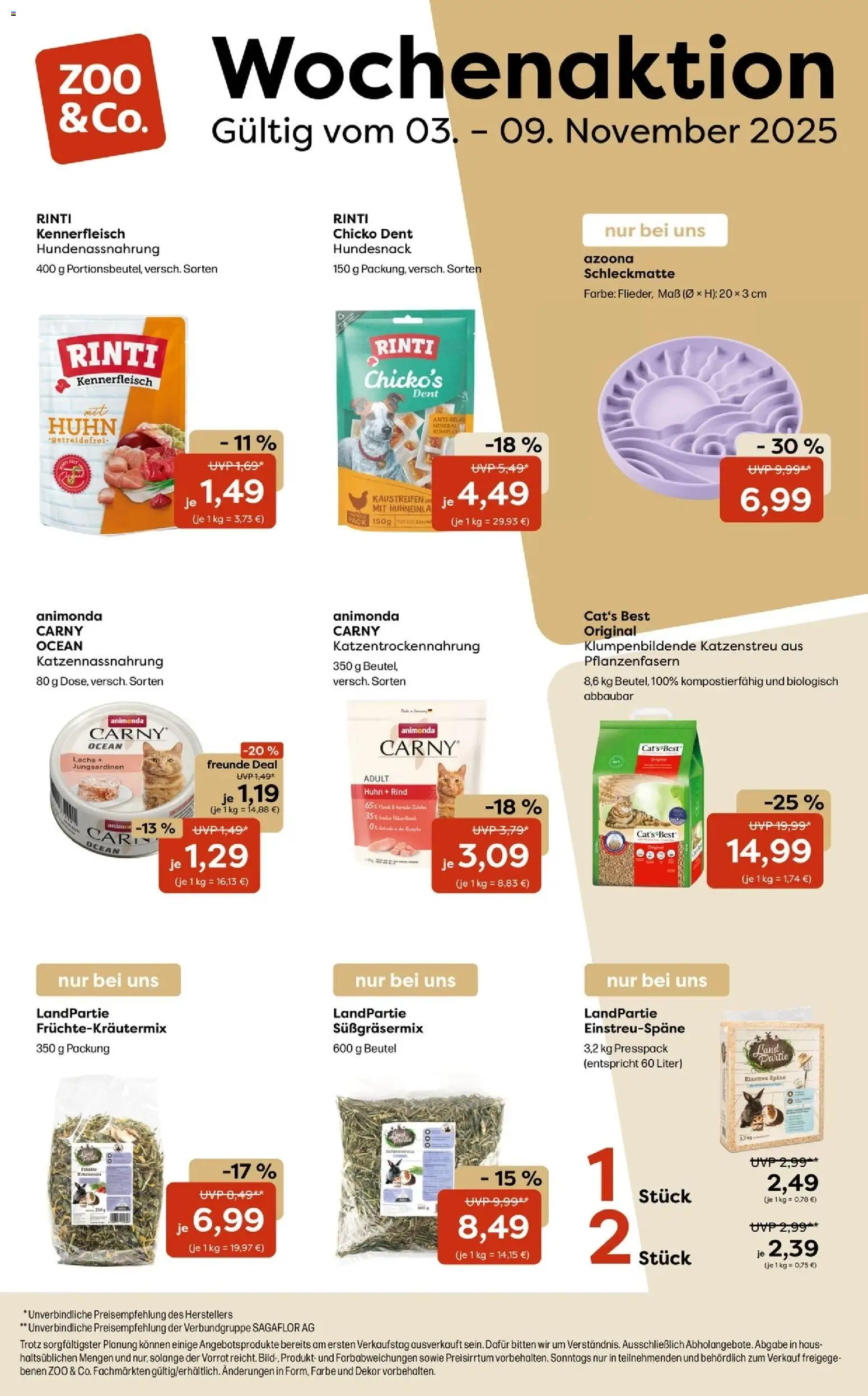 Zoo & co Prospekt – gültig ab 03.11.2025 | Seite: 1 | Produkte: Lachs