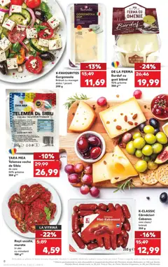 Ofertele Kaufland valabile de la 08.04.2026 | Pagină: 8 | Produse: Vitrină, Gorgonzola, Ulei, Roșii