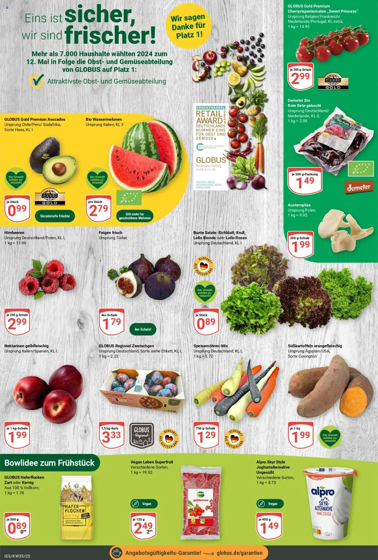 Globus Prospekt 	 - gültig ab dem 25.08.2025 | Seite: 4 | Produkte: Zwetschgen, Skyr, Obst, Zucker