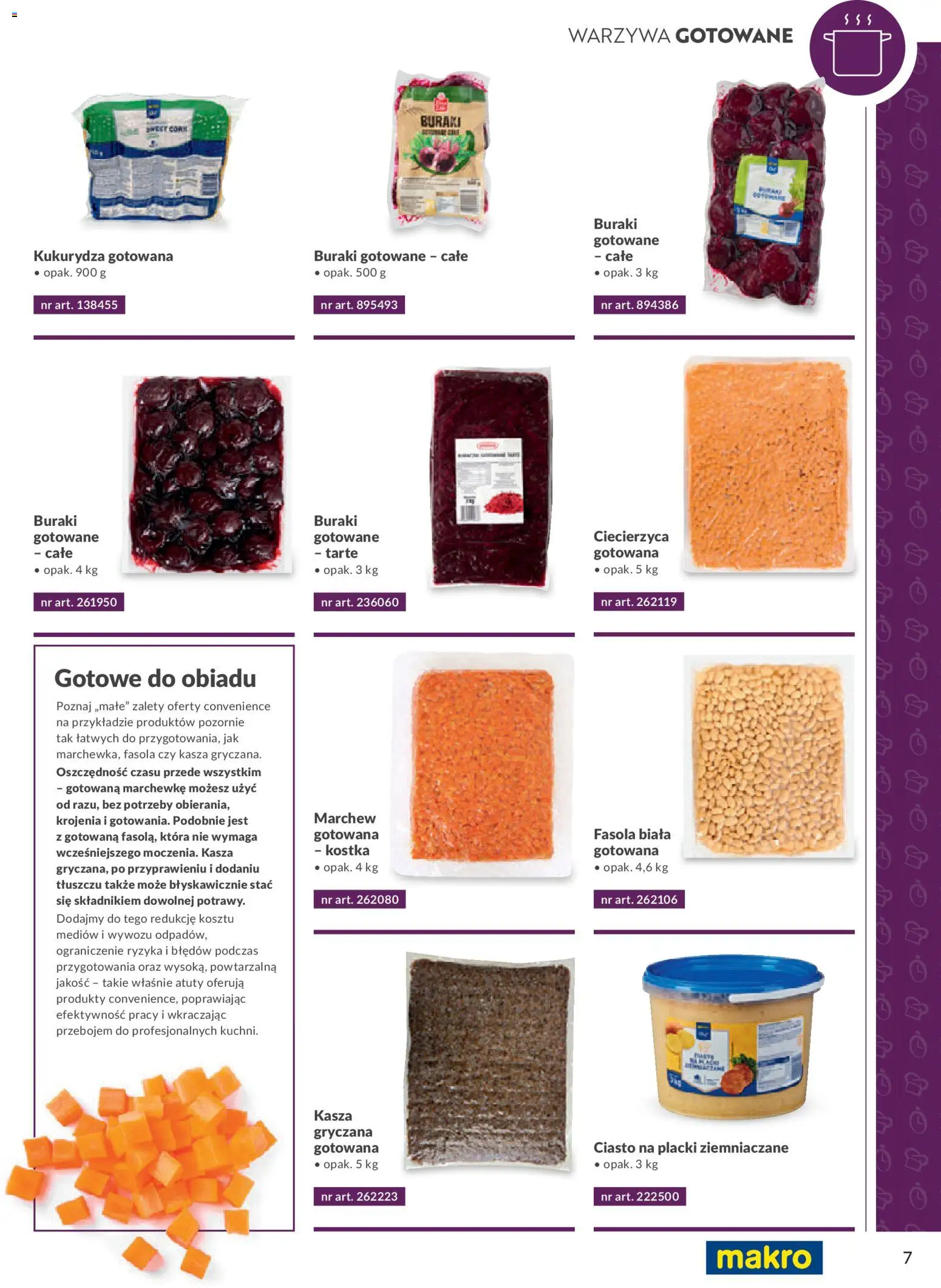 Makro Gazetka - Smart Chef Warzywa i Owoce od 01.01.2026 | Strona: 7 | Produkty: Kasza, Ciasto, Fasola biała, Ciecierzyca