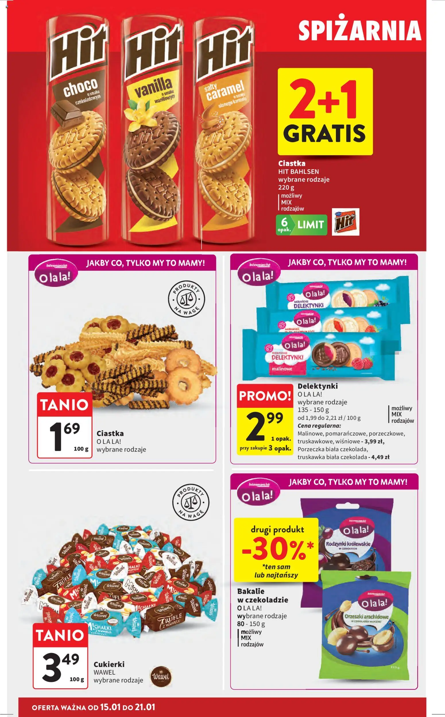 Intermarche Gazetka od 15.01.2026 | Strona: 34 | Produkty: Porzeczka, Czekolada, Cukierki, Rodzynki