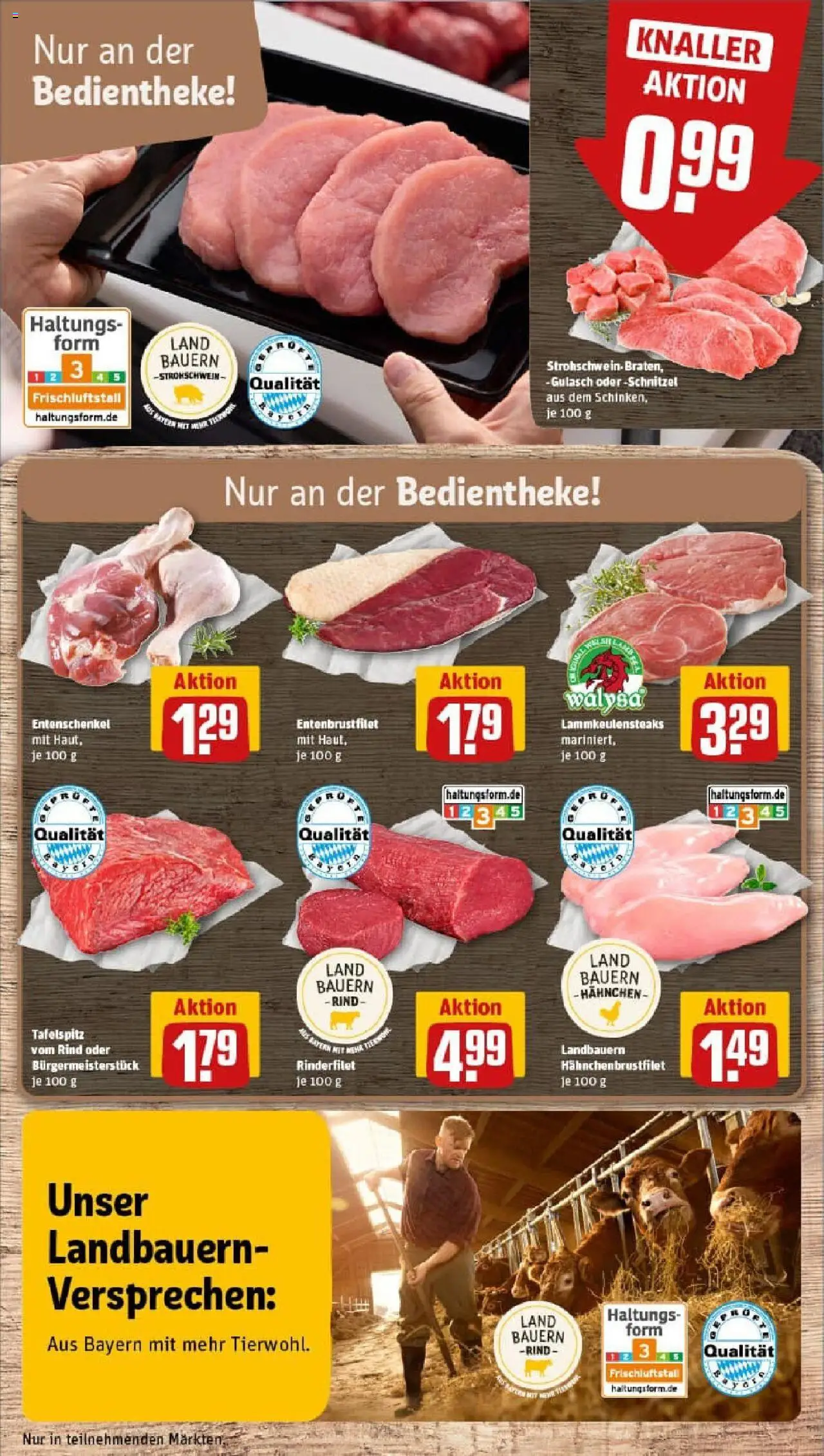 Rewe prospekt Cham	 – gültig ab 13.10.2025 | Seite: 10 | Produkte: Hahnchen, Schnitzel, Gulasch, Schinken