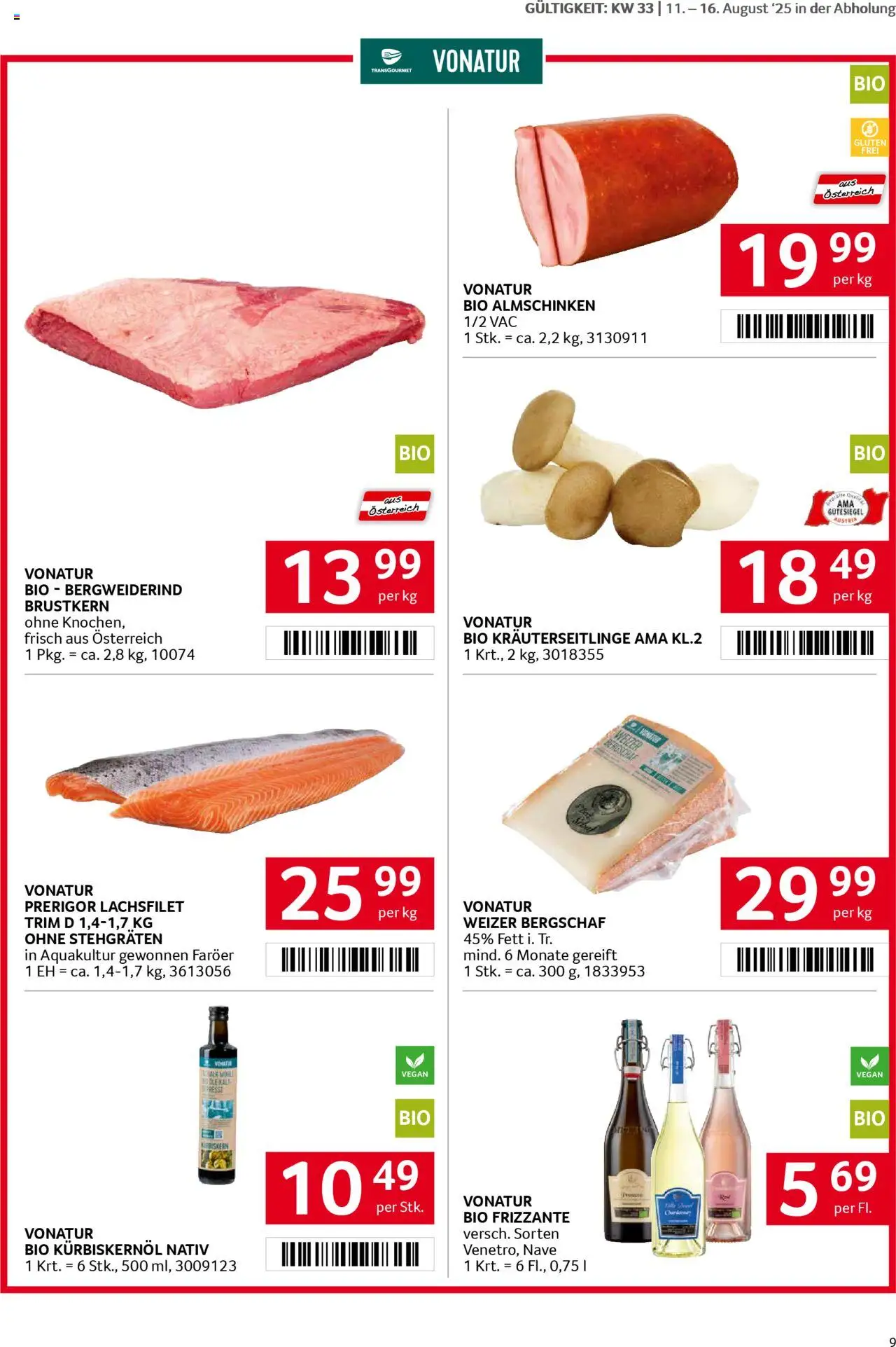 Transgourmet Flugblatt gültig ab 10.08.2025 | Seite: 9