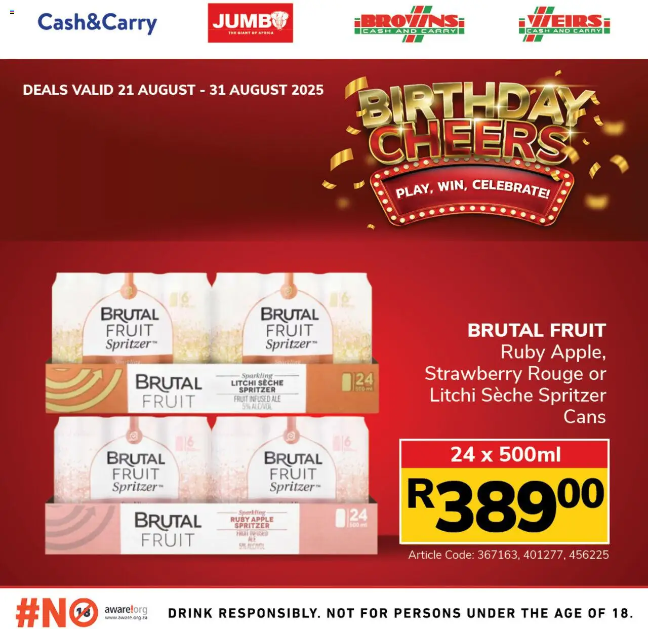 Jumbo Birthday Specials Beer and Cider │ valid from 21.08.2025 | Page: 3 | Products: Fruit