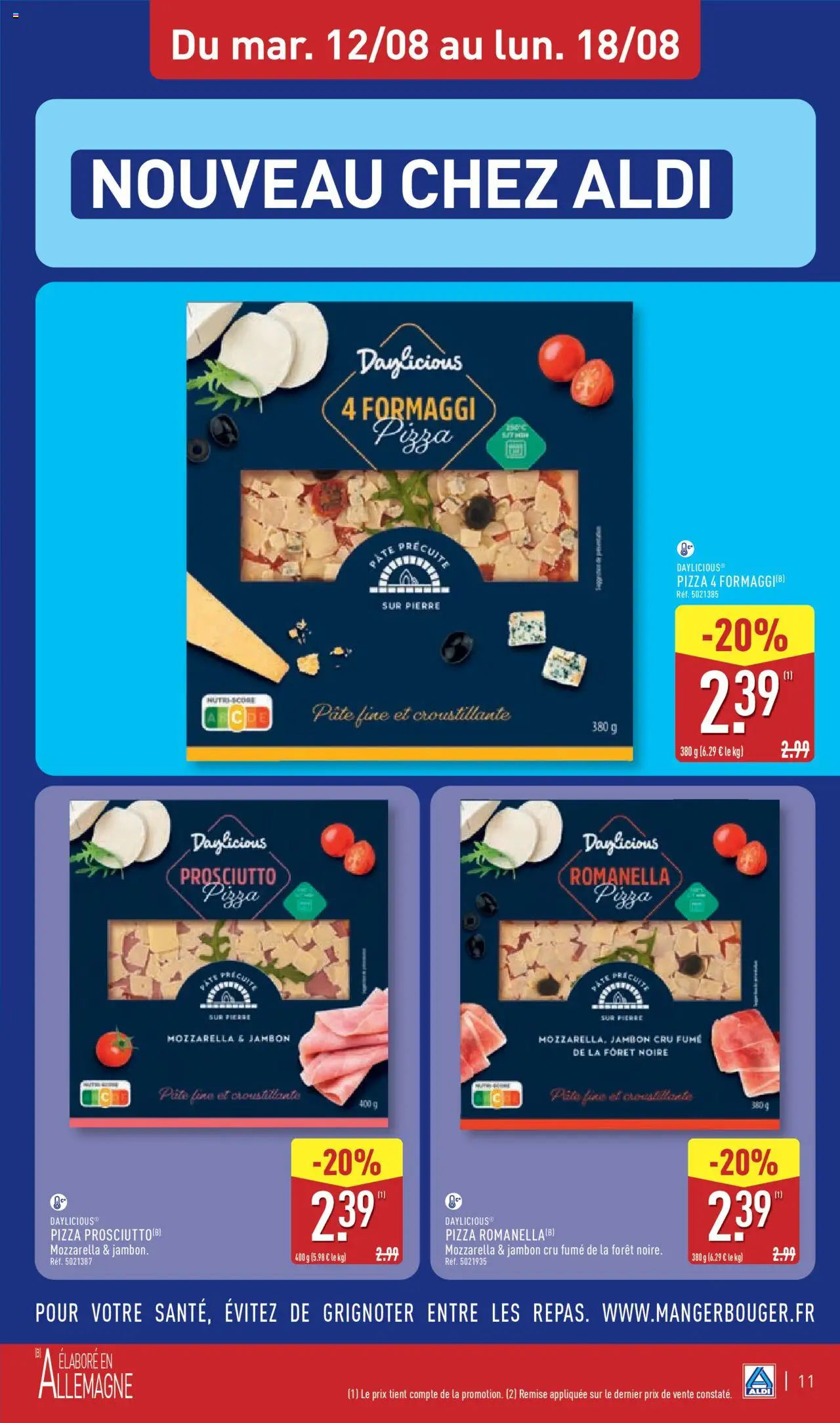  | Page: 13 | Produits: Jambon Cru, Mozzarella, Jambon, Pizza