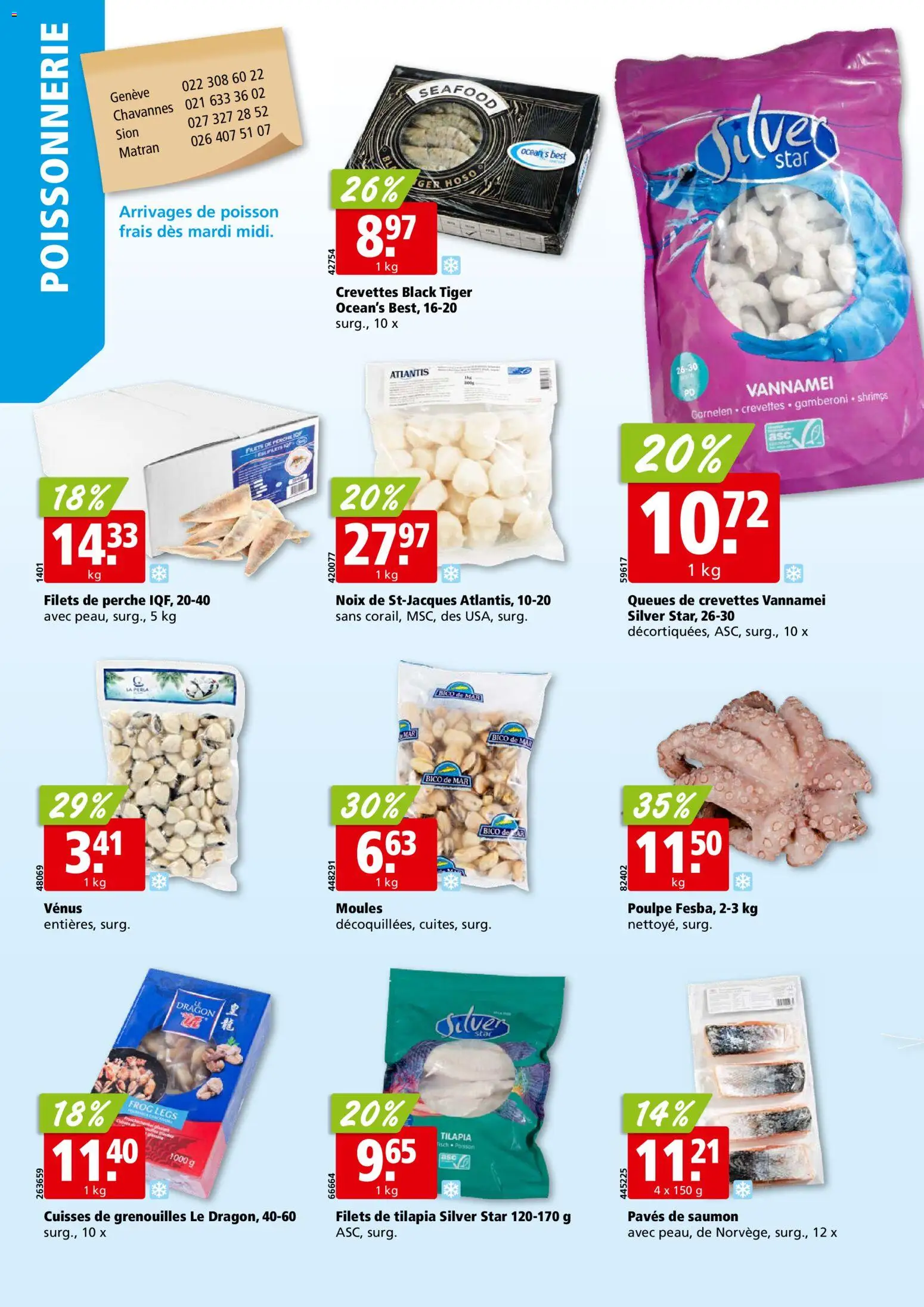 Aligro Aktionen Chavannes, Matran, Genève, Sion – gültig ab 23.02.2026 | Seite: 16 | Produkte: Garnelen