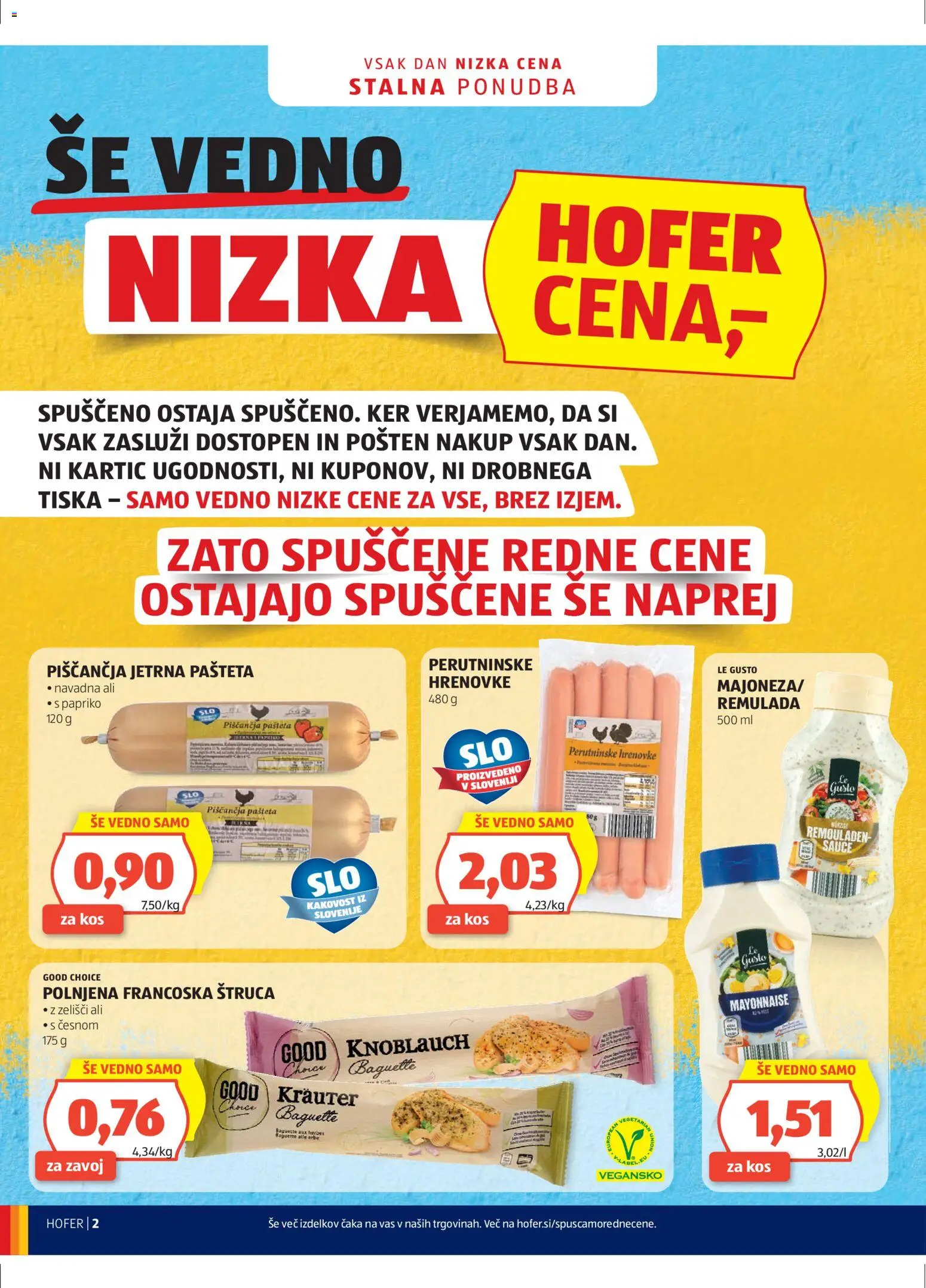 Hofer SI katalog | vrijedi od 18.03.2026 | Stranica: 2 | Proizvodi: Hrenovke, Pašteta
