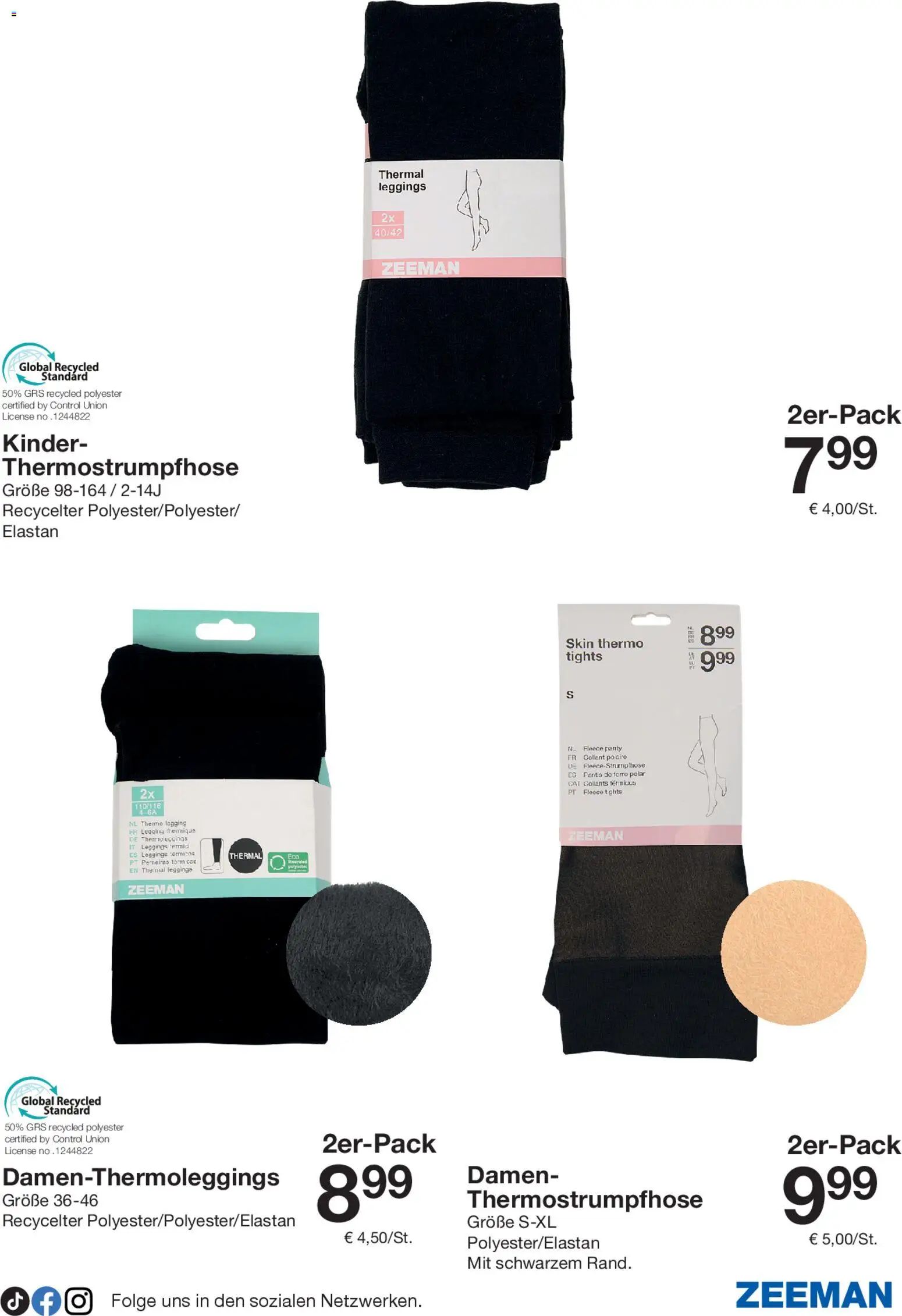 Zeeman Prospekt 	 – gültig ab 25.10.2025 | Seite: 20 | Produkte: Leggings