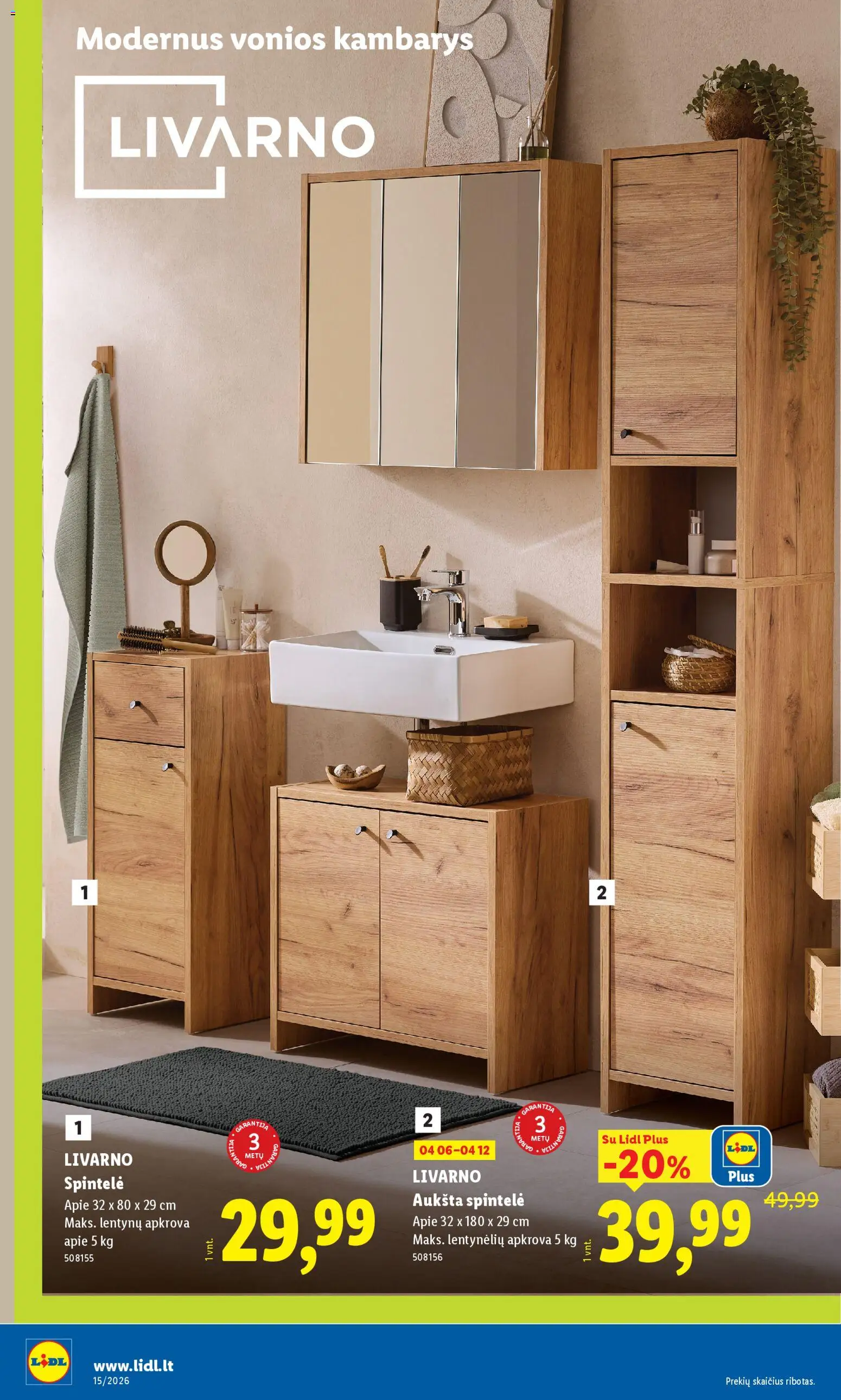 LIDL akcijos nuo 06.04.2026 | Puslapis: 10 | Prekių: Spintelė