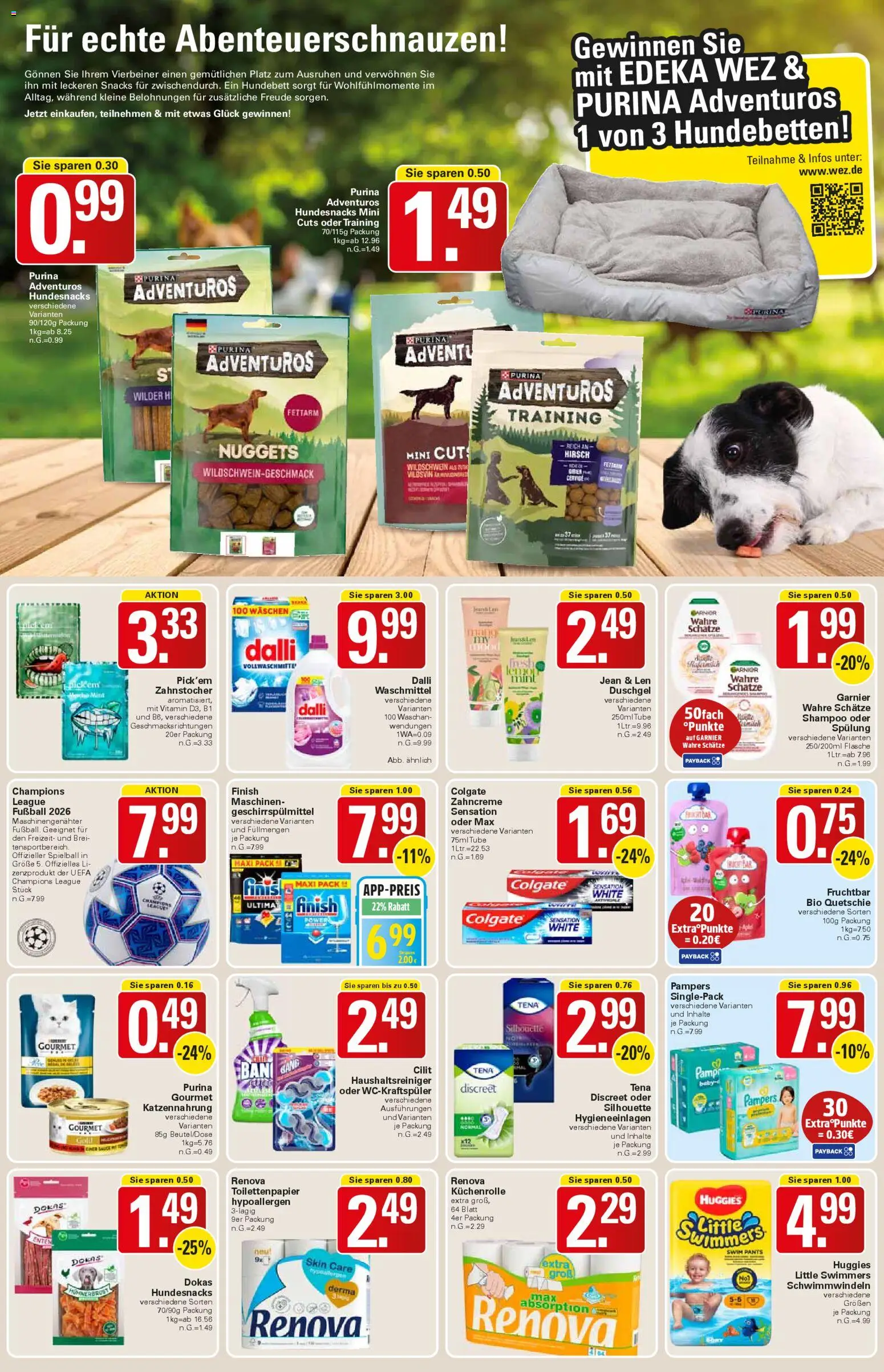 WEZ Prospekt 	 – gültig ab 27.04.2026 | Seite: 15 | Produkte: Spülung, Fußball, Toilettenpapier, Küchenrolle