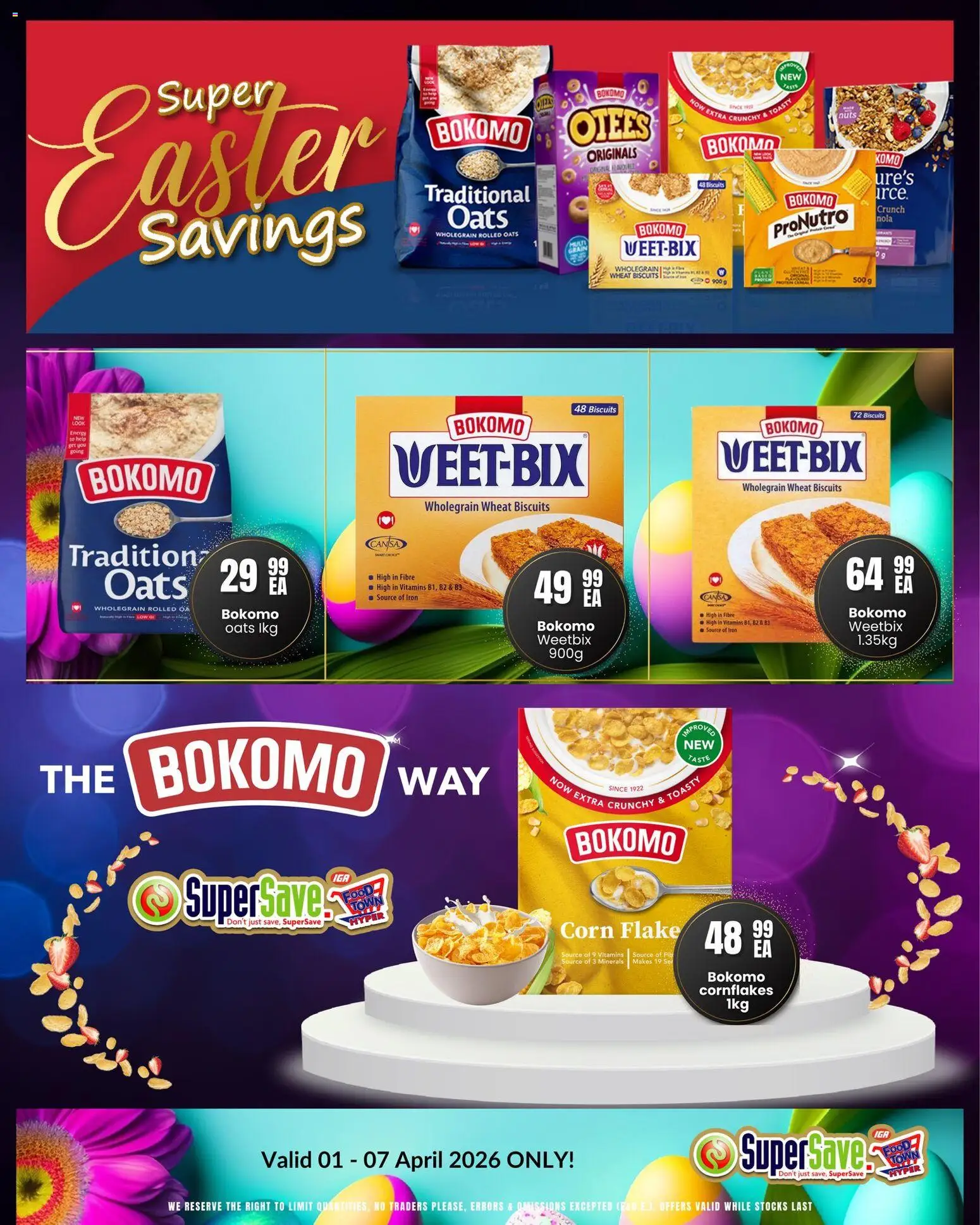 New Super Save catalogue – valid from 01.04.2026 | Page: 10 | Products: Corn, Vitamins, Oats, Biscuits