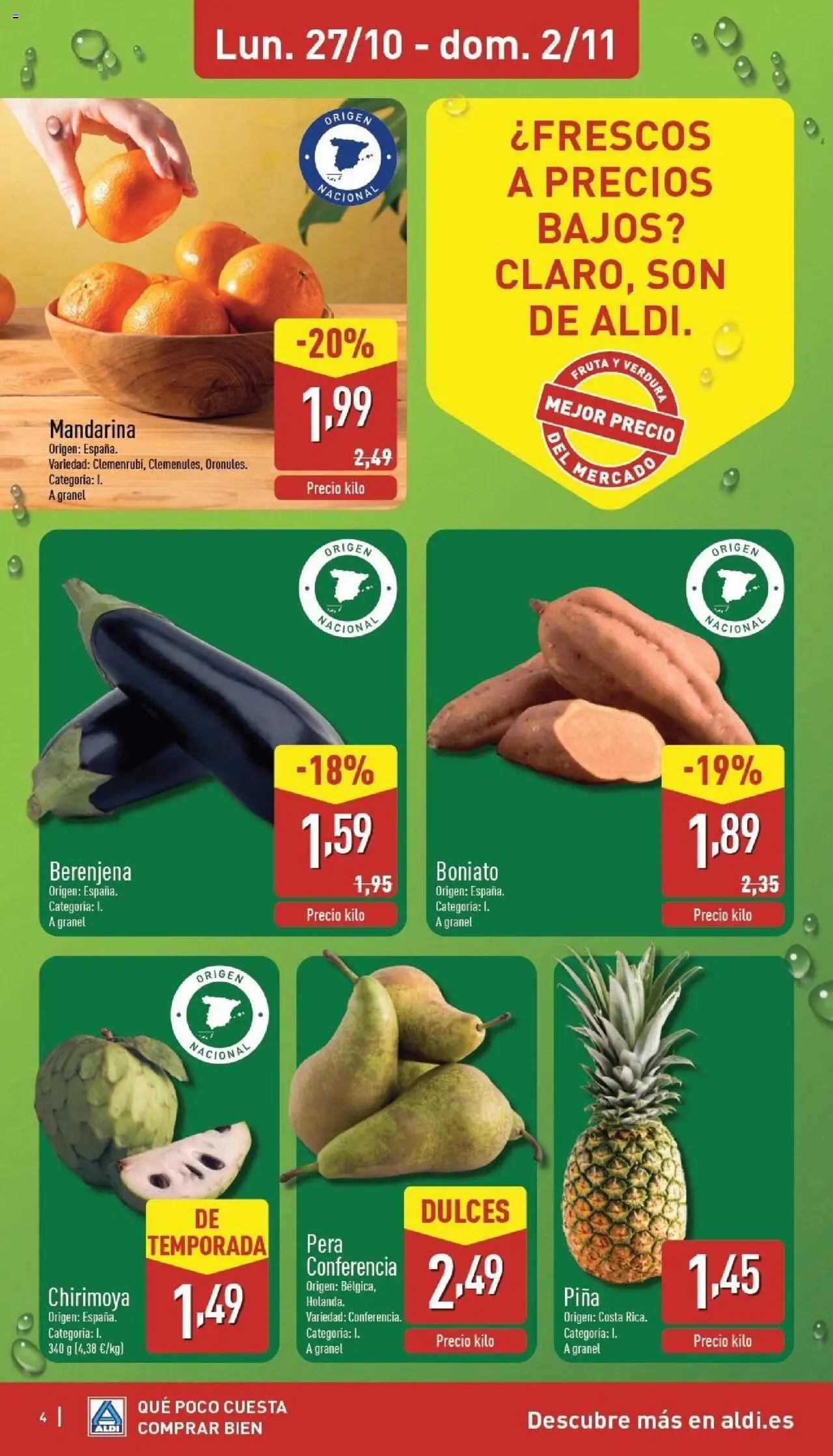 Aldi folleto Baleares │ válido desde el 27.10.2025 | Página: 4 | Productos: Piña, Apple